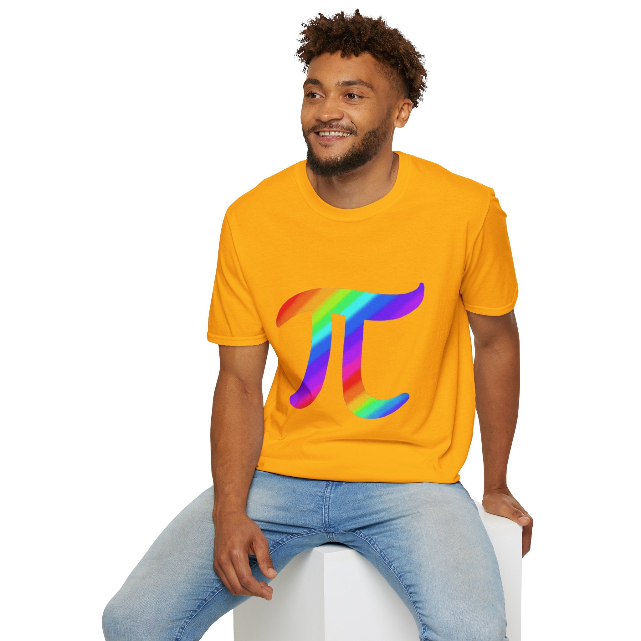 Rainbow Pi Symbol Unisex Softstyle T-Shirt