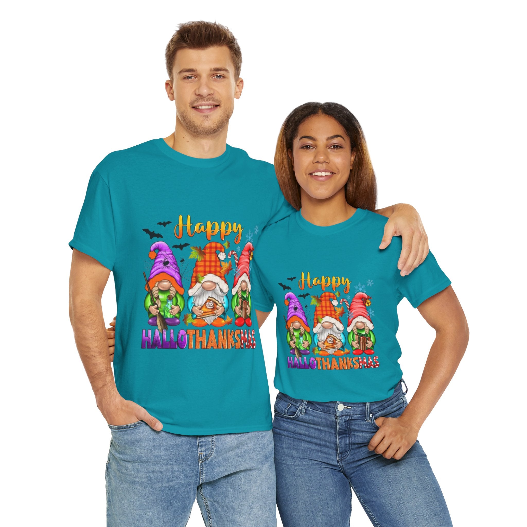 Happy Hallothanksmas Unisex Heavy Cotton T-Shirt
