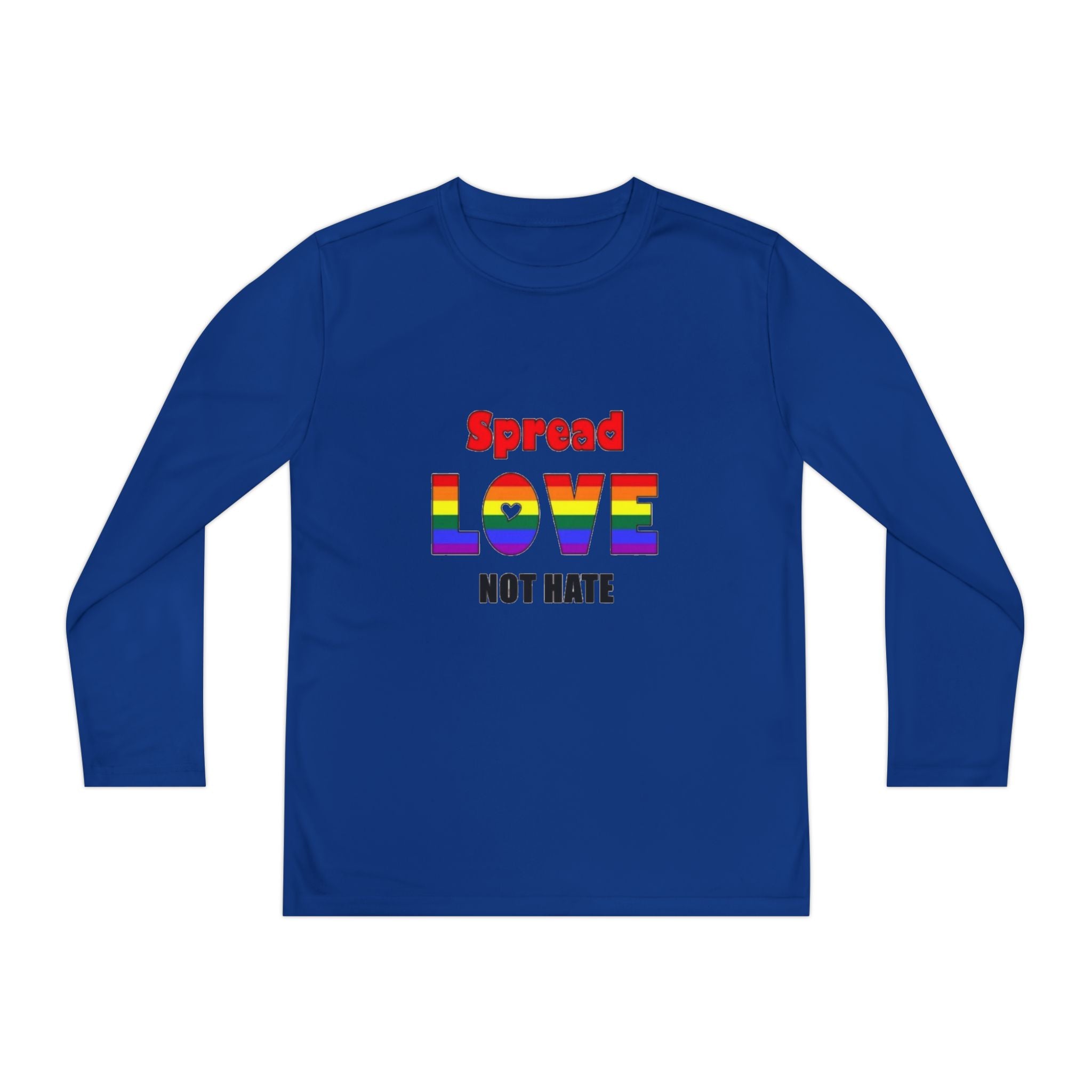 Spread Love Not Hate Youth Long Sleeve Competitor T-Shirt