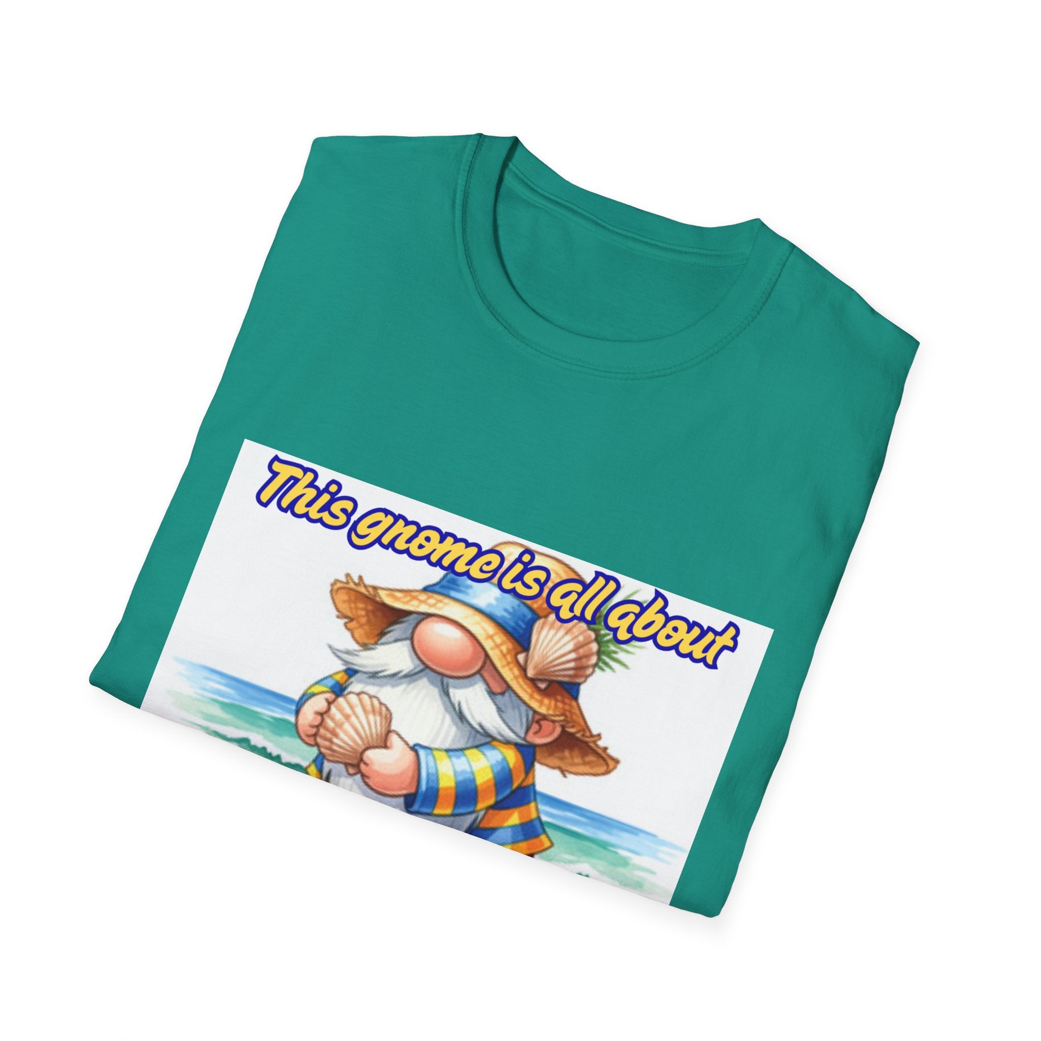This Gnome Is All About Beach Life! Unisex Softstyle T-Shirt