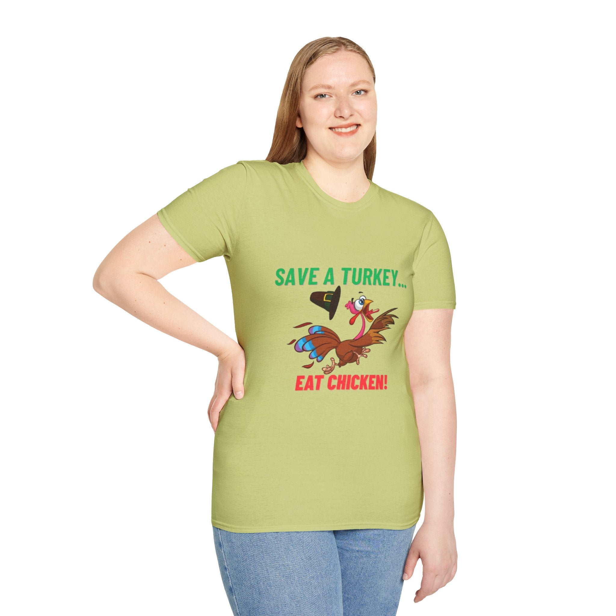 Save A Turkey... Eat Chicken Unisex Softstyle T-Shirt