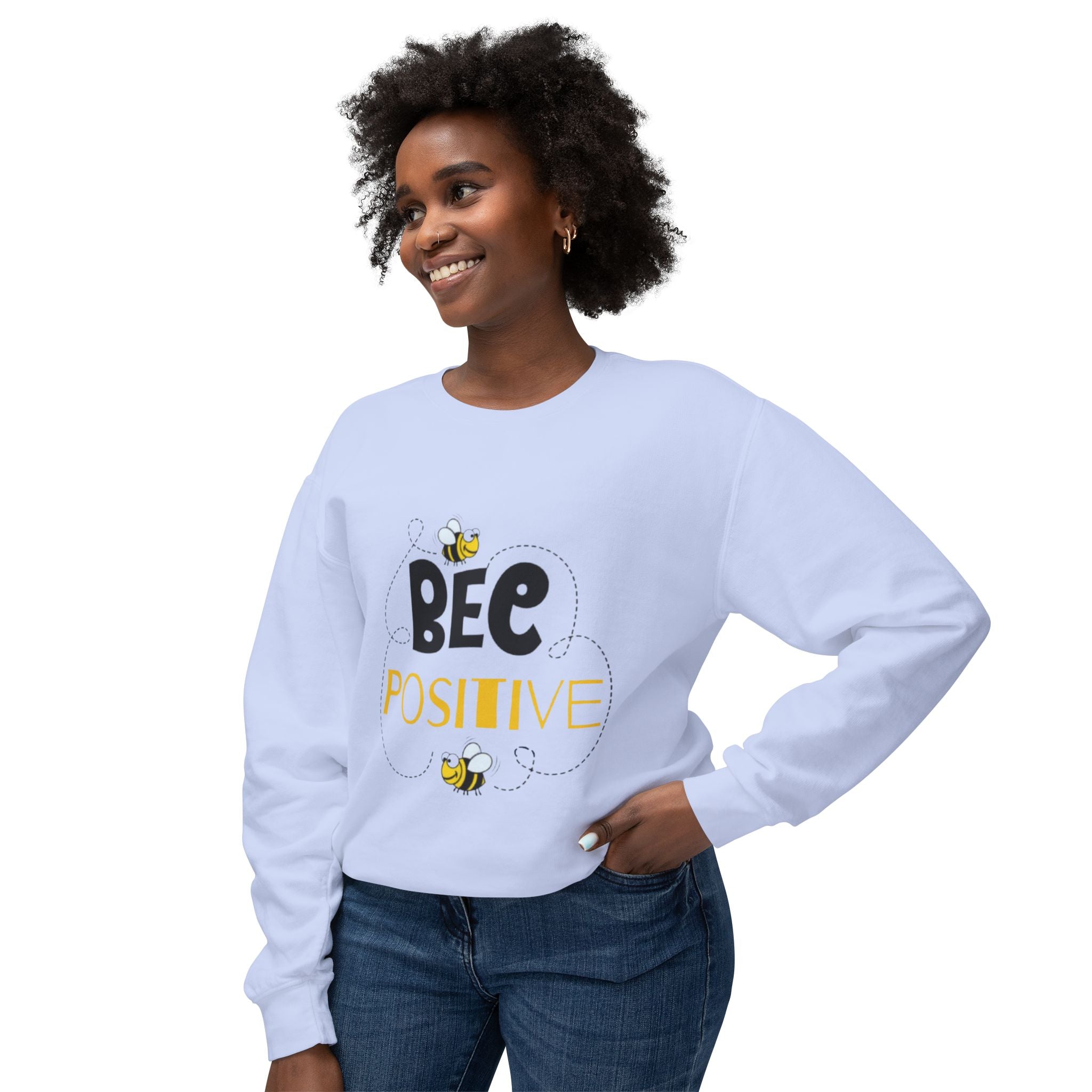 Bee Positive Unisex Lightweight Crewneck Sweatshirt