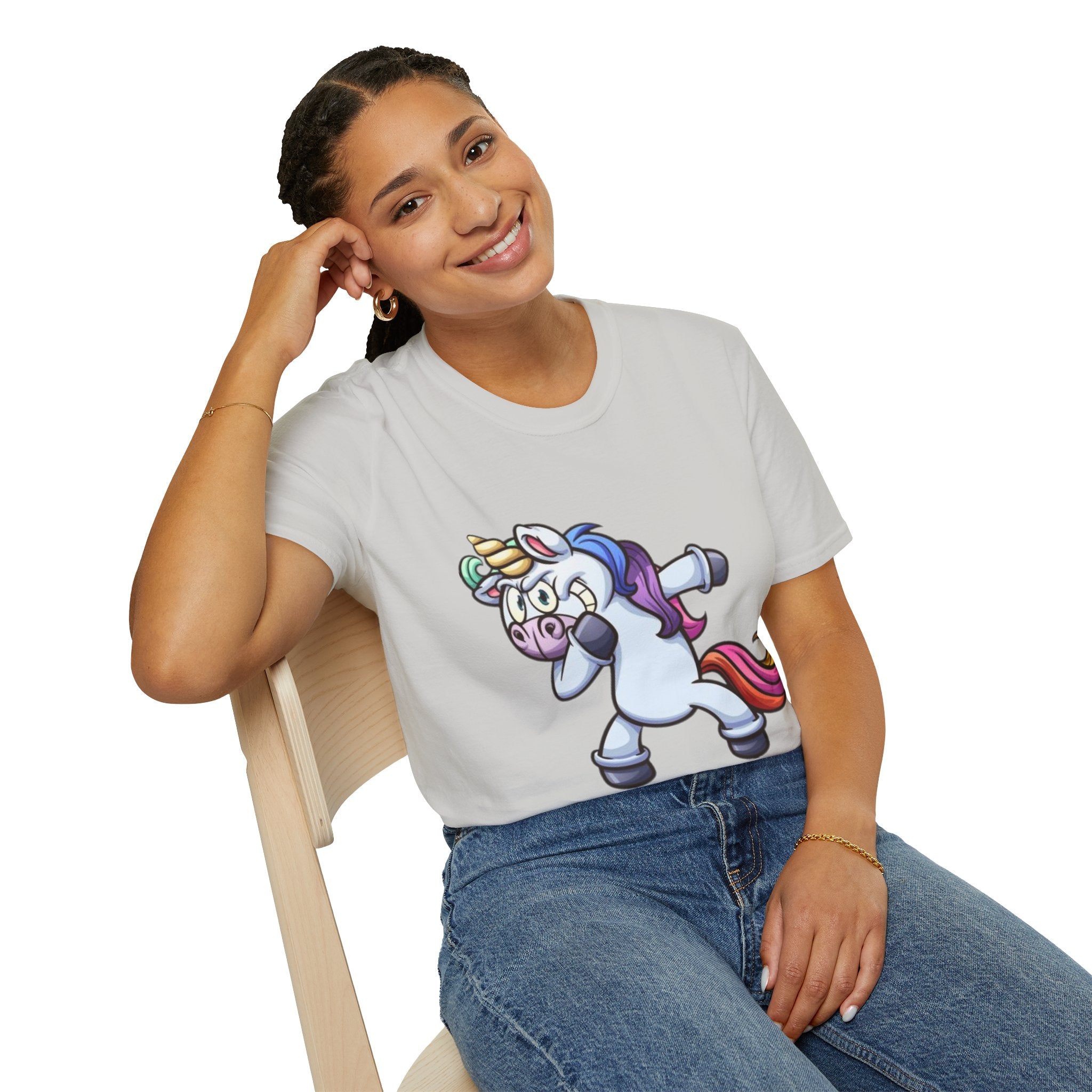 Dabbing Unicorn Unisex Softstyle T-shirt