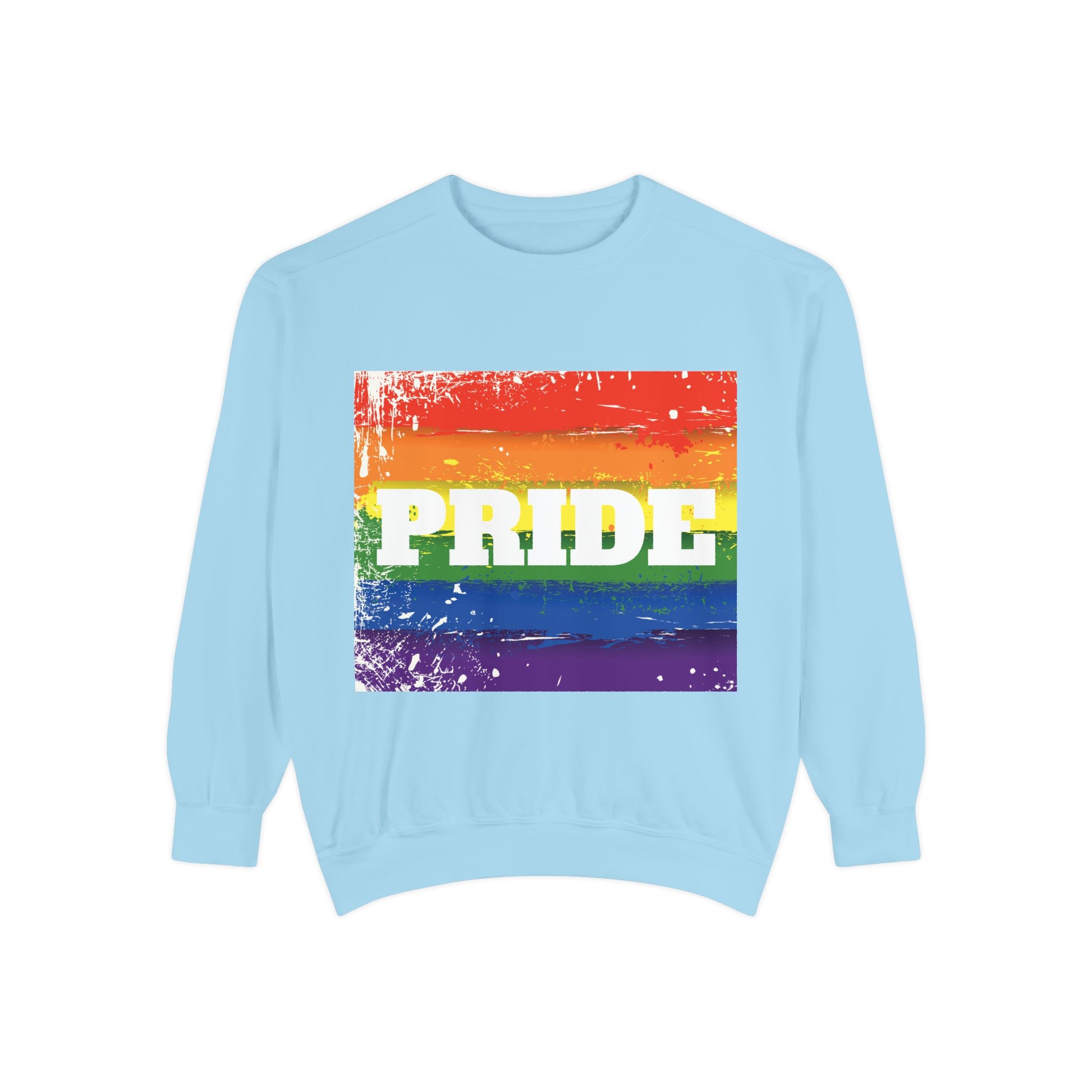 Pride Rainbow Unisex Garment-Dyed Sweatshirt