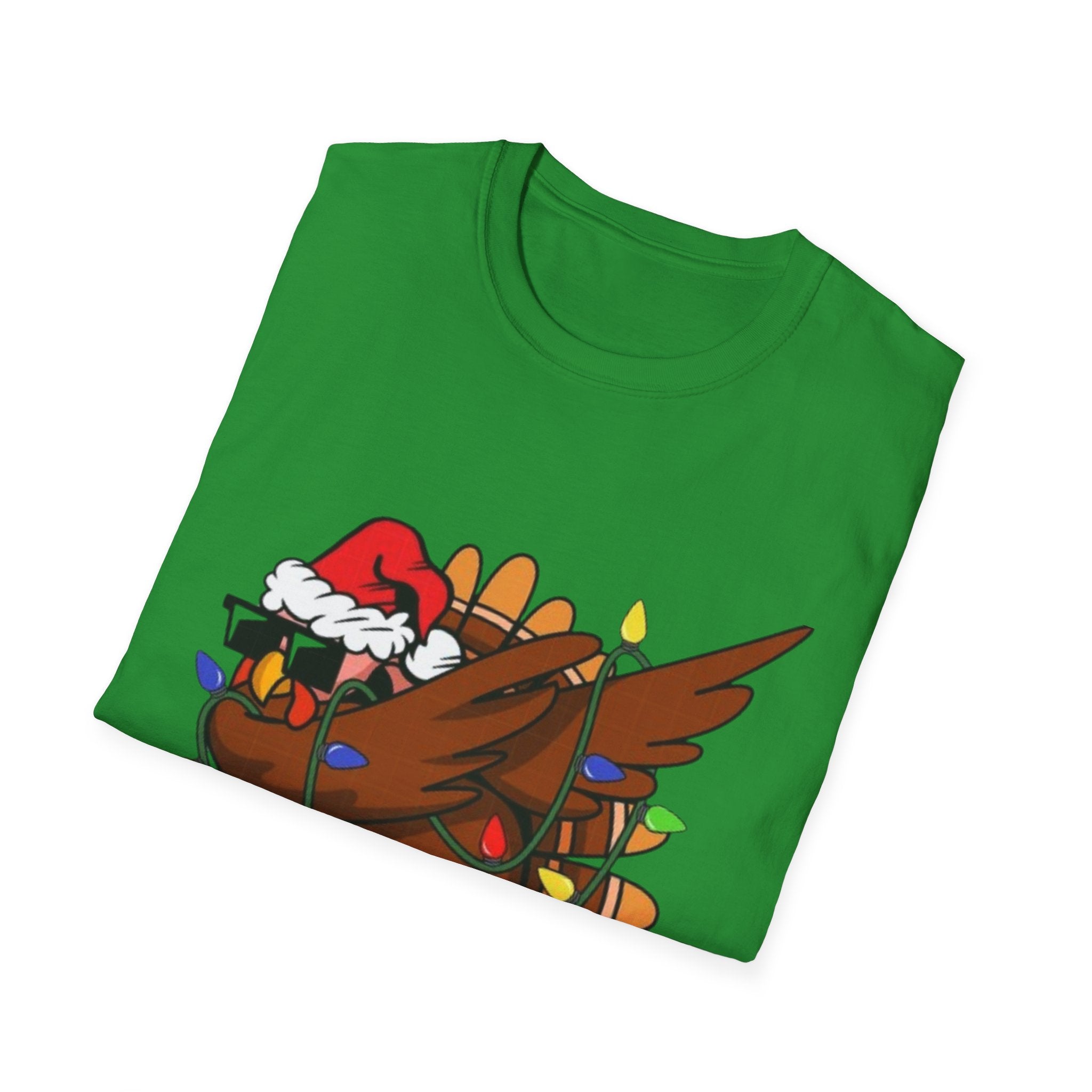 Dabbing Christmas Turkey Unisex Softstyle T-Shirt