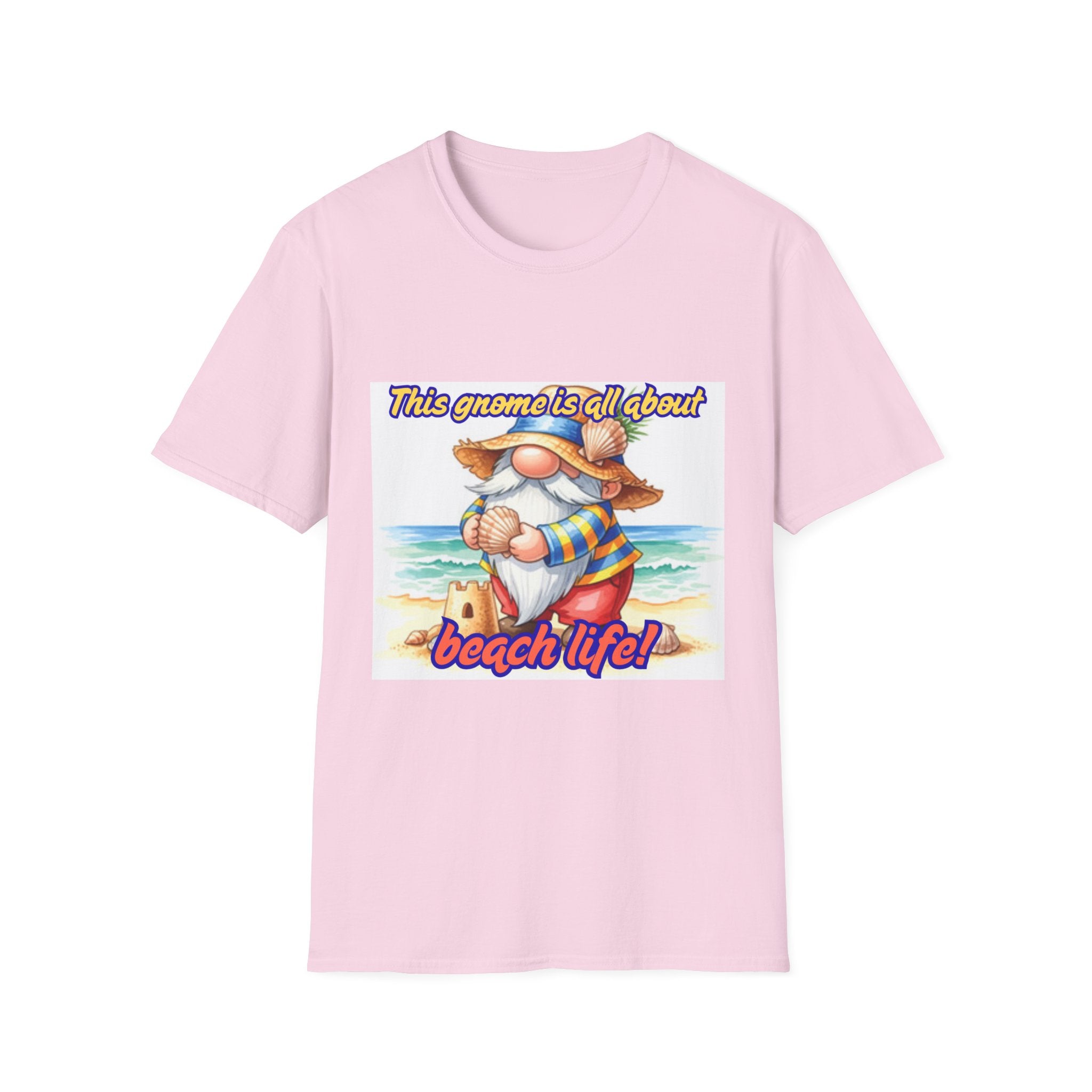 This Gnome Is All About Beach Life! Unisex Softstyle T-Shirt
