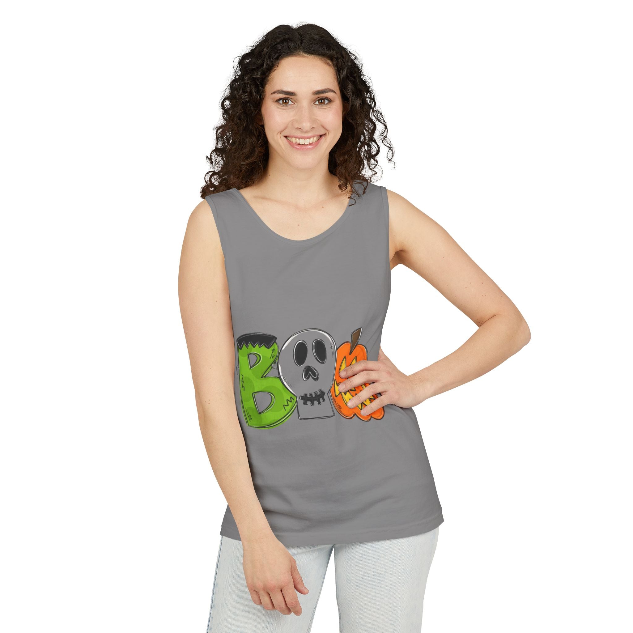 Halloween BOO Unisex Garment-Dyed Tank Top