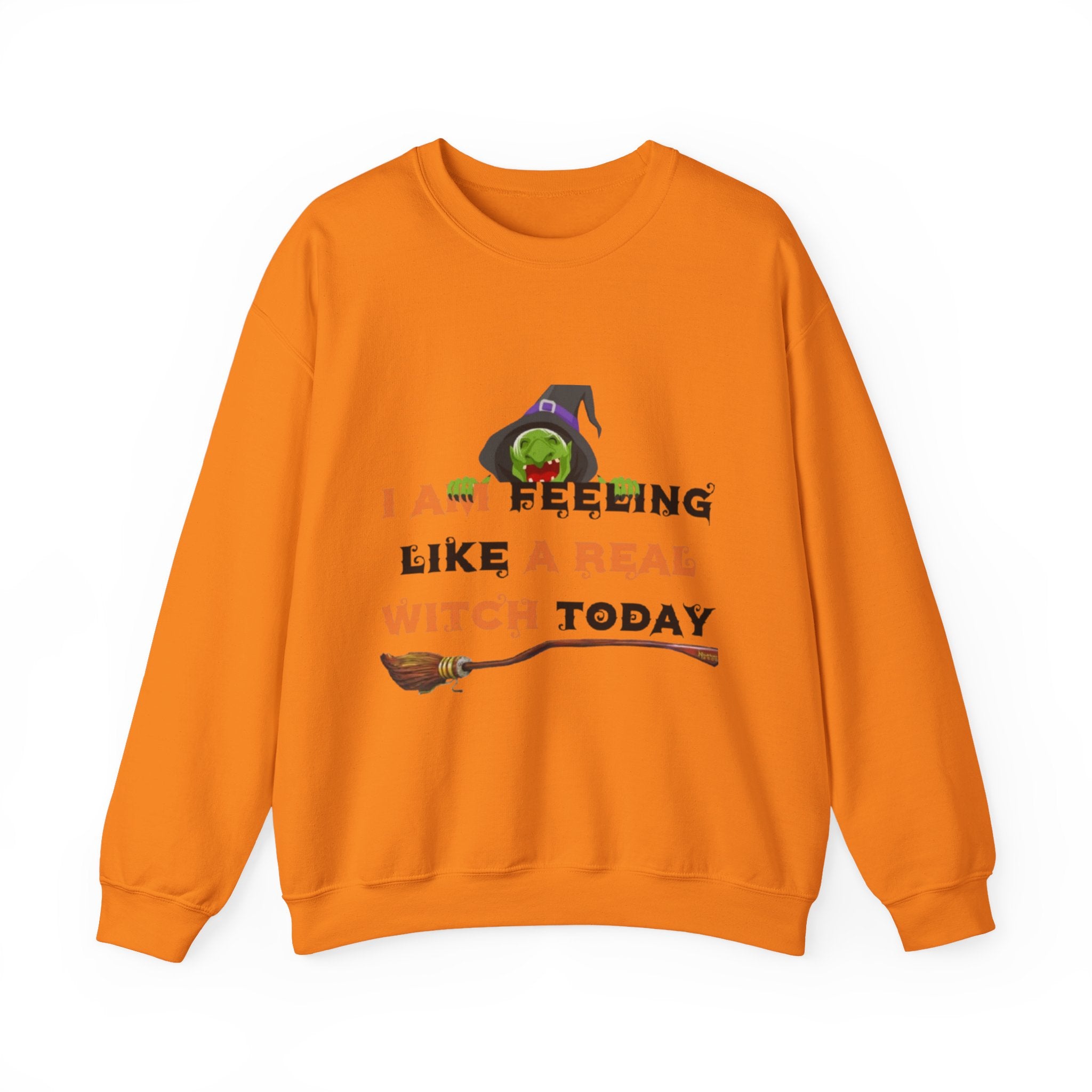 I Am Feeling Like A Real Witch Today Unisex Heavy Blend™ Crewneck Sweatshirt