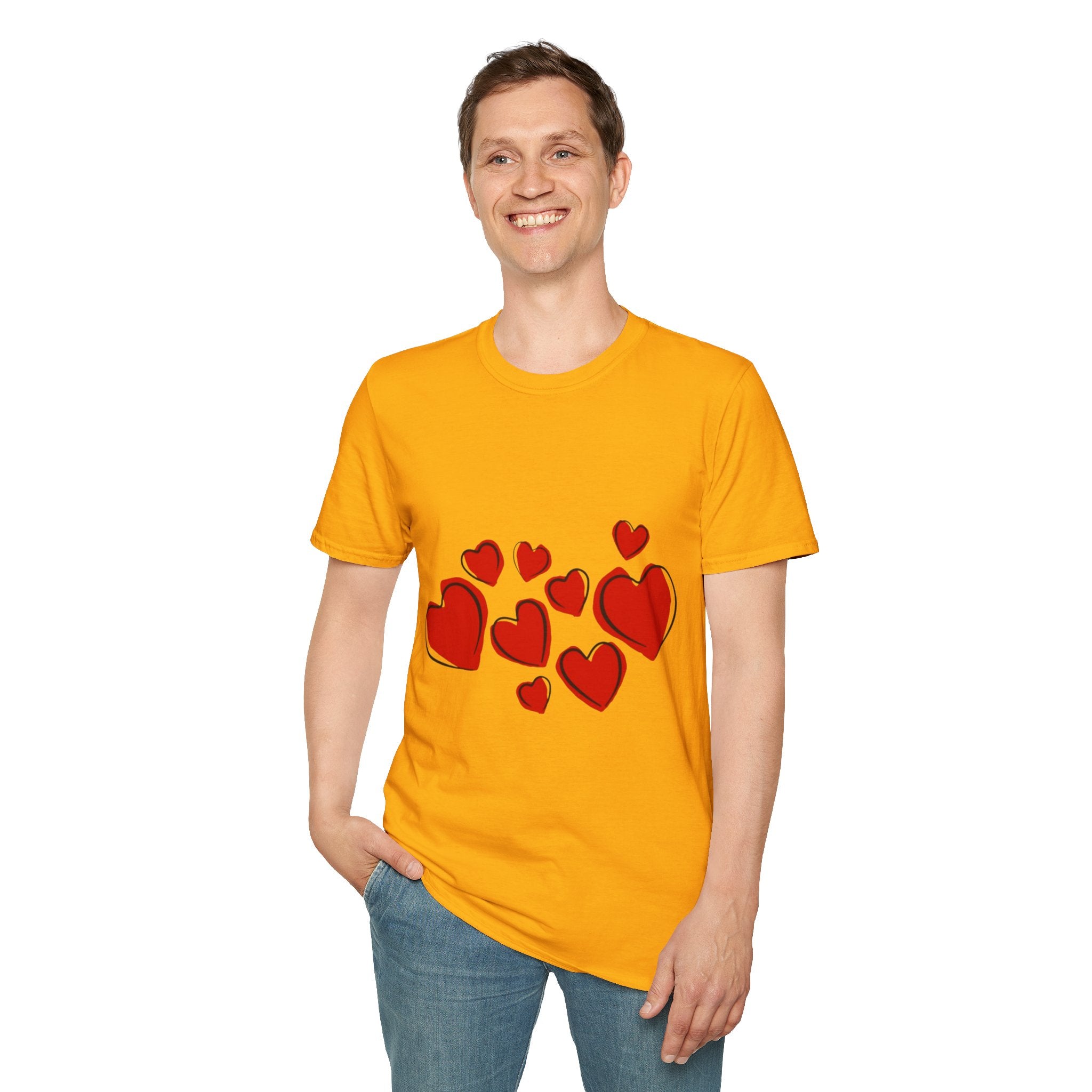 Valentine's Day Hearts Unisex Softstyle T-Shirt