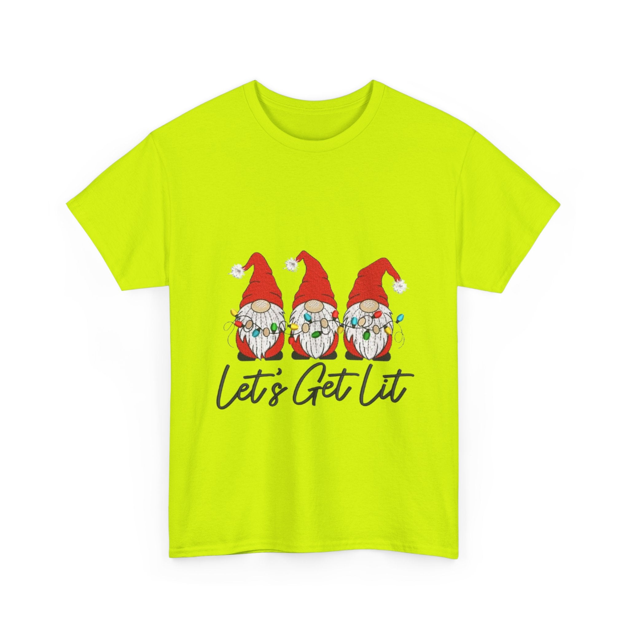 Let's Get Lit Gnome Unisex Heavy Cotton T-Shirt