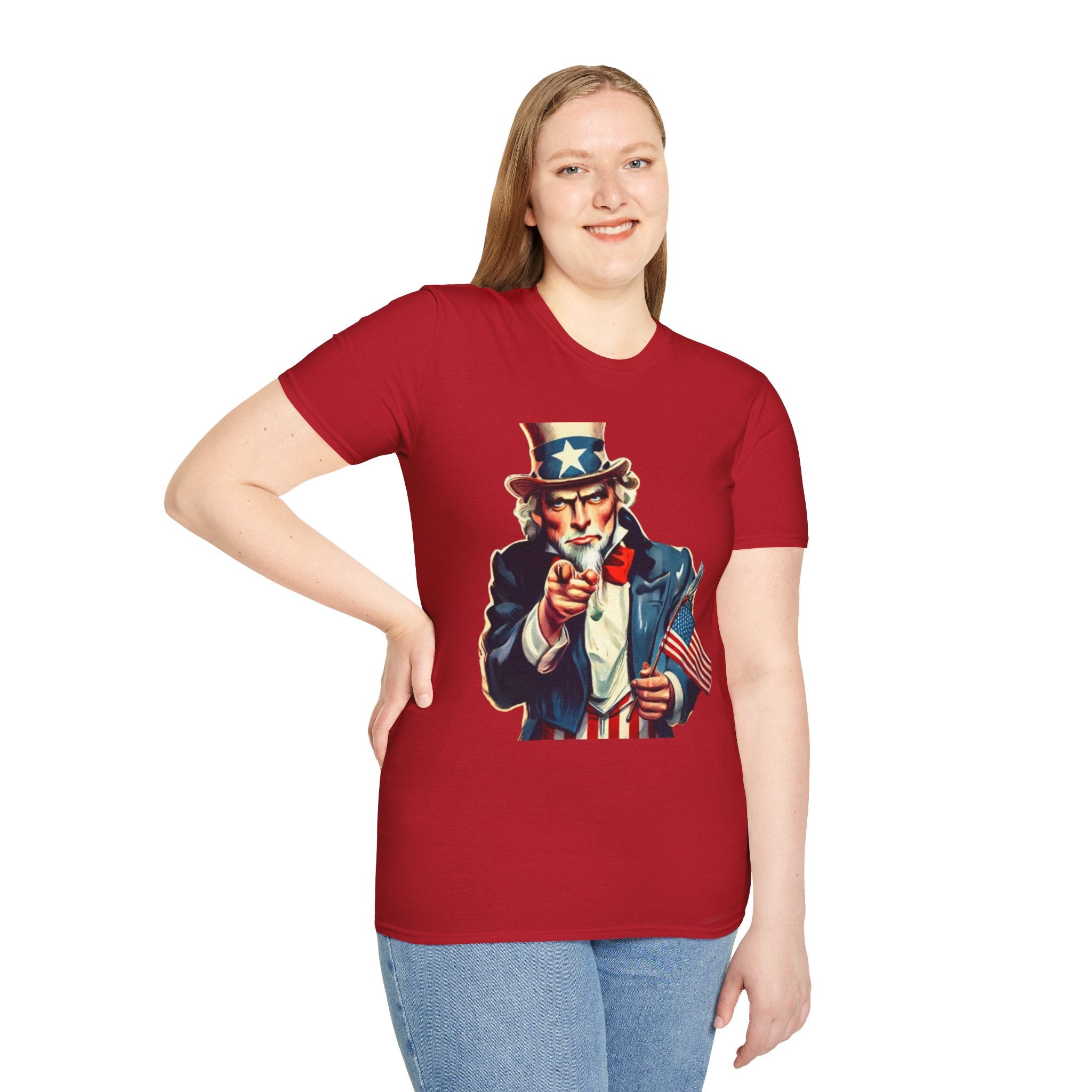 Patriotic Uncle Sam Unisex Softstyle T-Shirt
