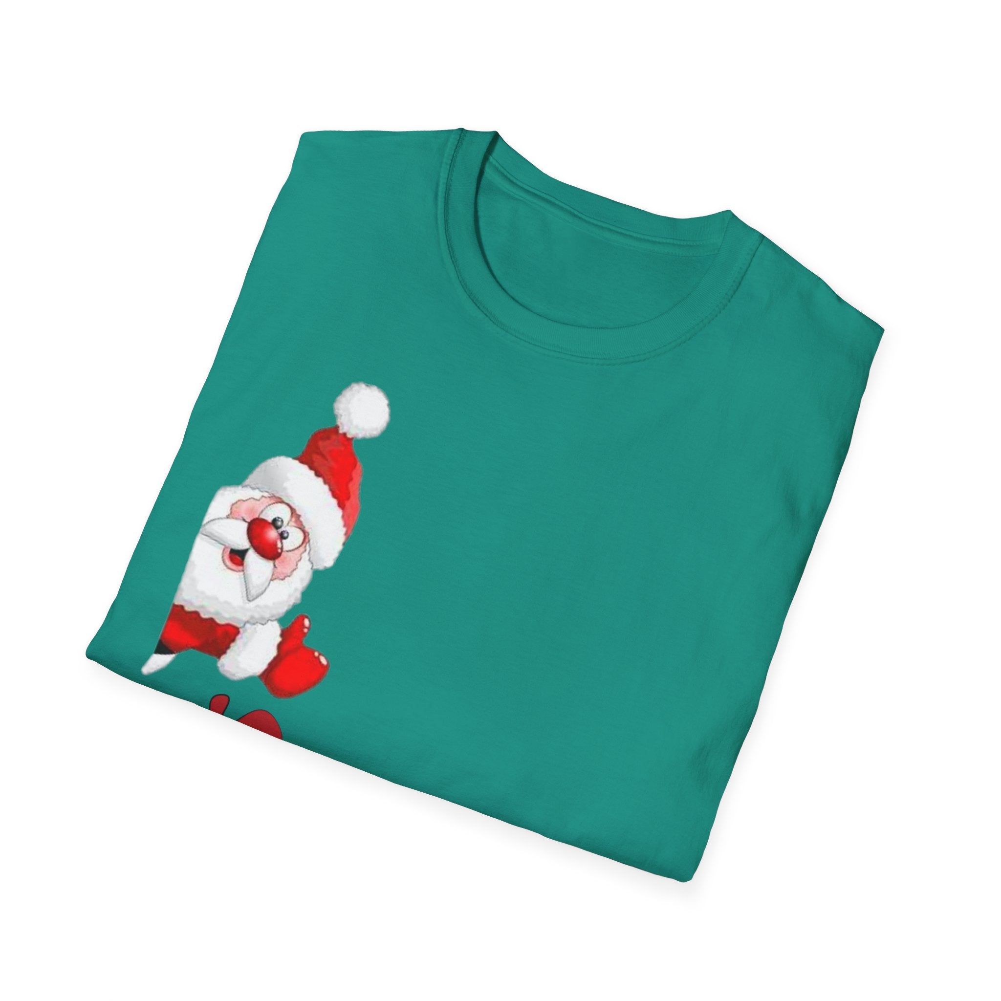 Christmas Santa and Reindeer Unisex Softstyle T-Shirt