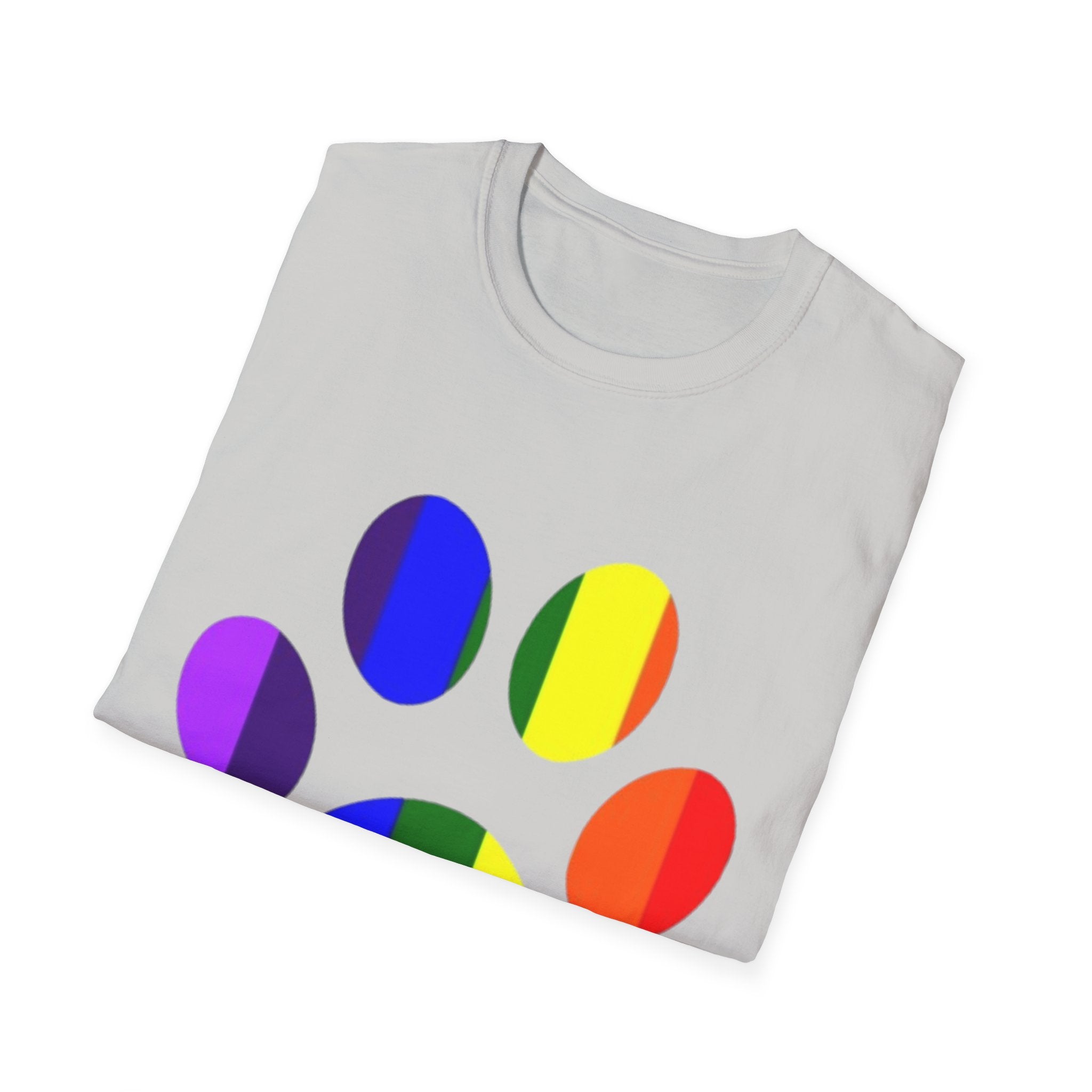Pride Paw Print Unisex Softstyle T-Shirt
