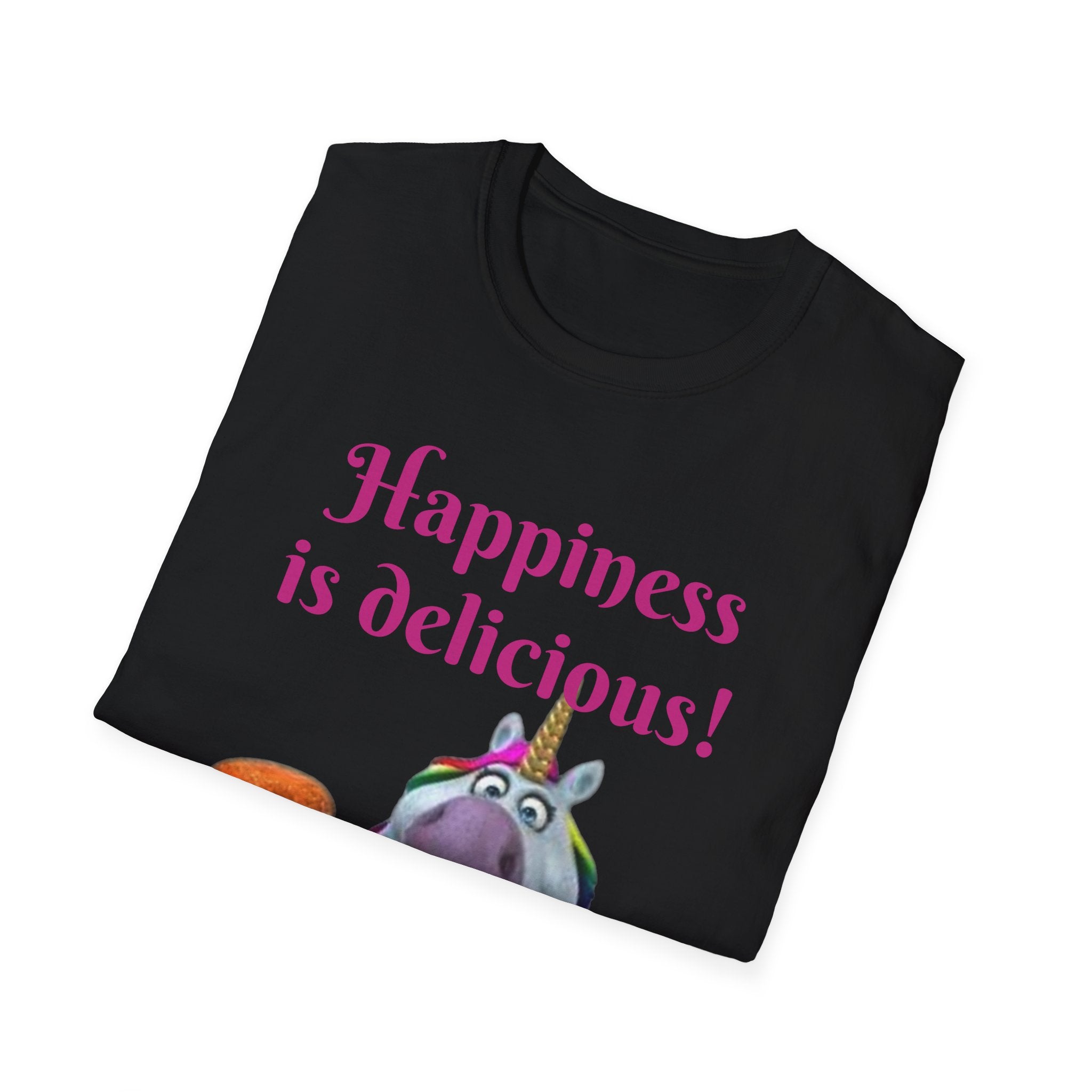 Happiness Is Delicious Unicorn Unisex Softstyle T-Shirt
