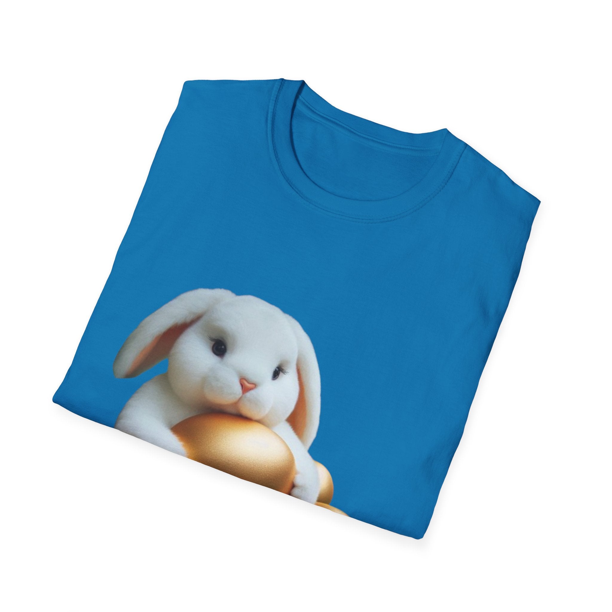 Easter Bunny And His Golden Eggs Unisex Softstyle T-Shirt