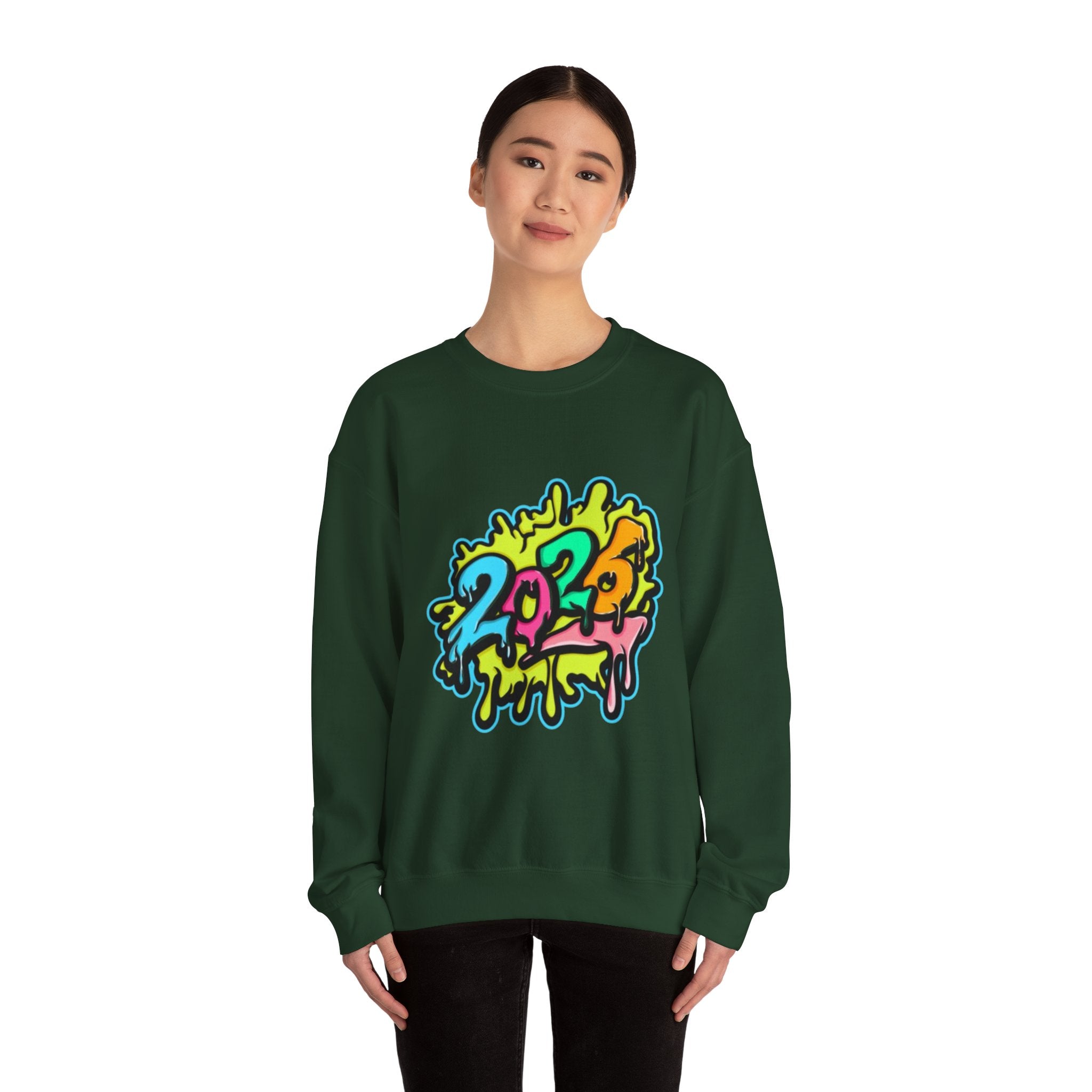 2026 Colorful Drip Design Unisex Sweatshirt