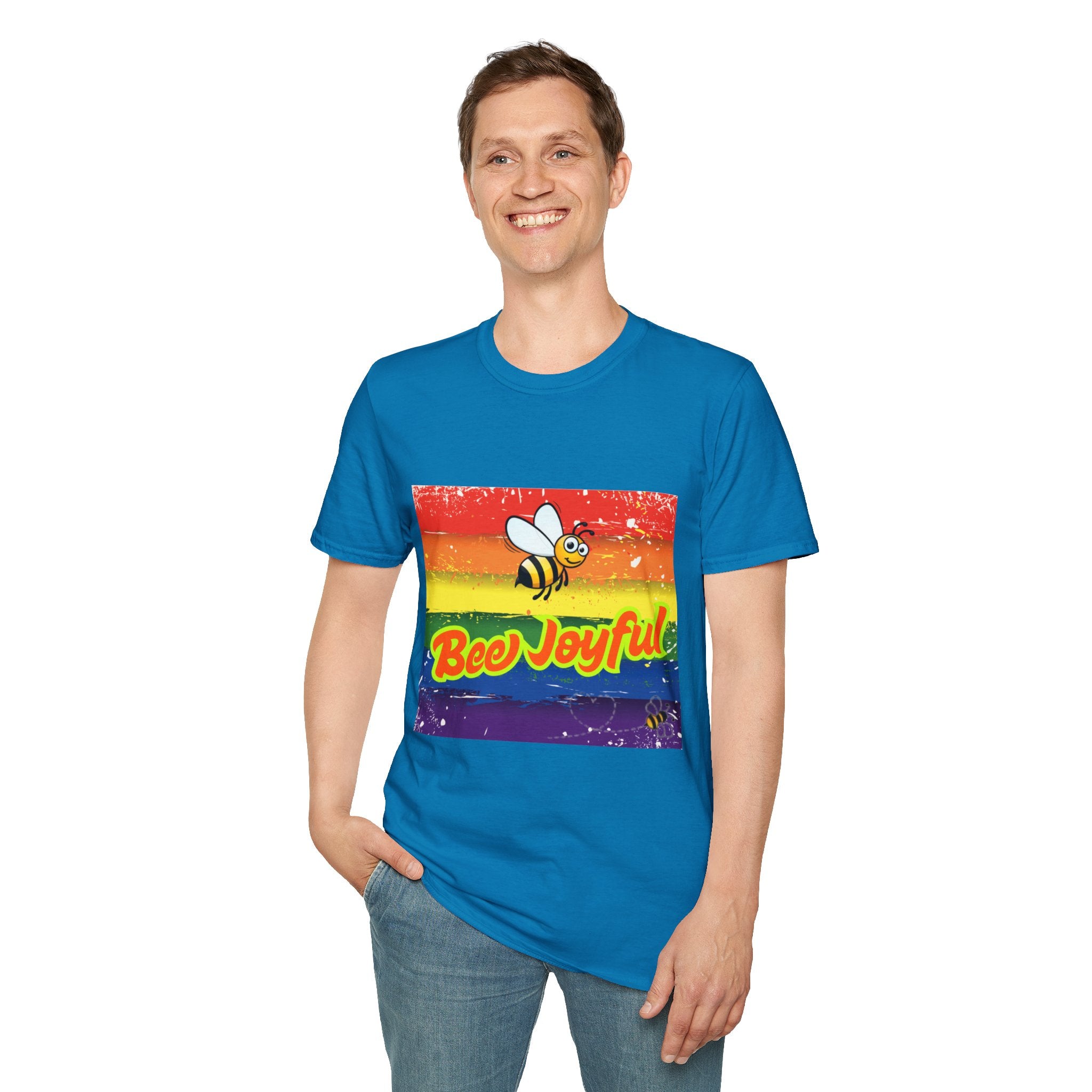 Bee Joyful Rainbow Unisex Softstyle T-Shirt