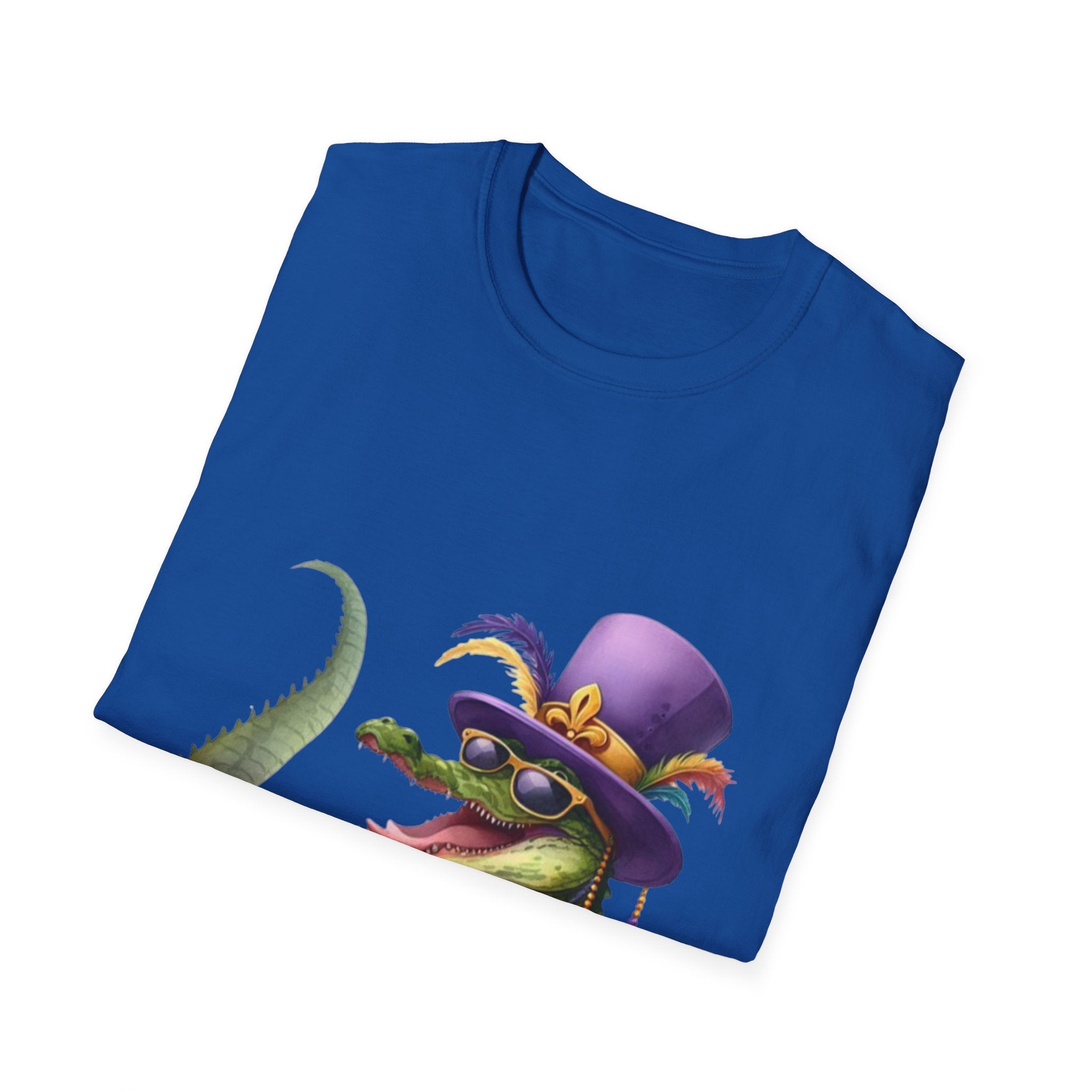 Mardi Gras Alligator Unisex Softstyle T-Shirt