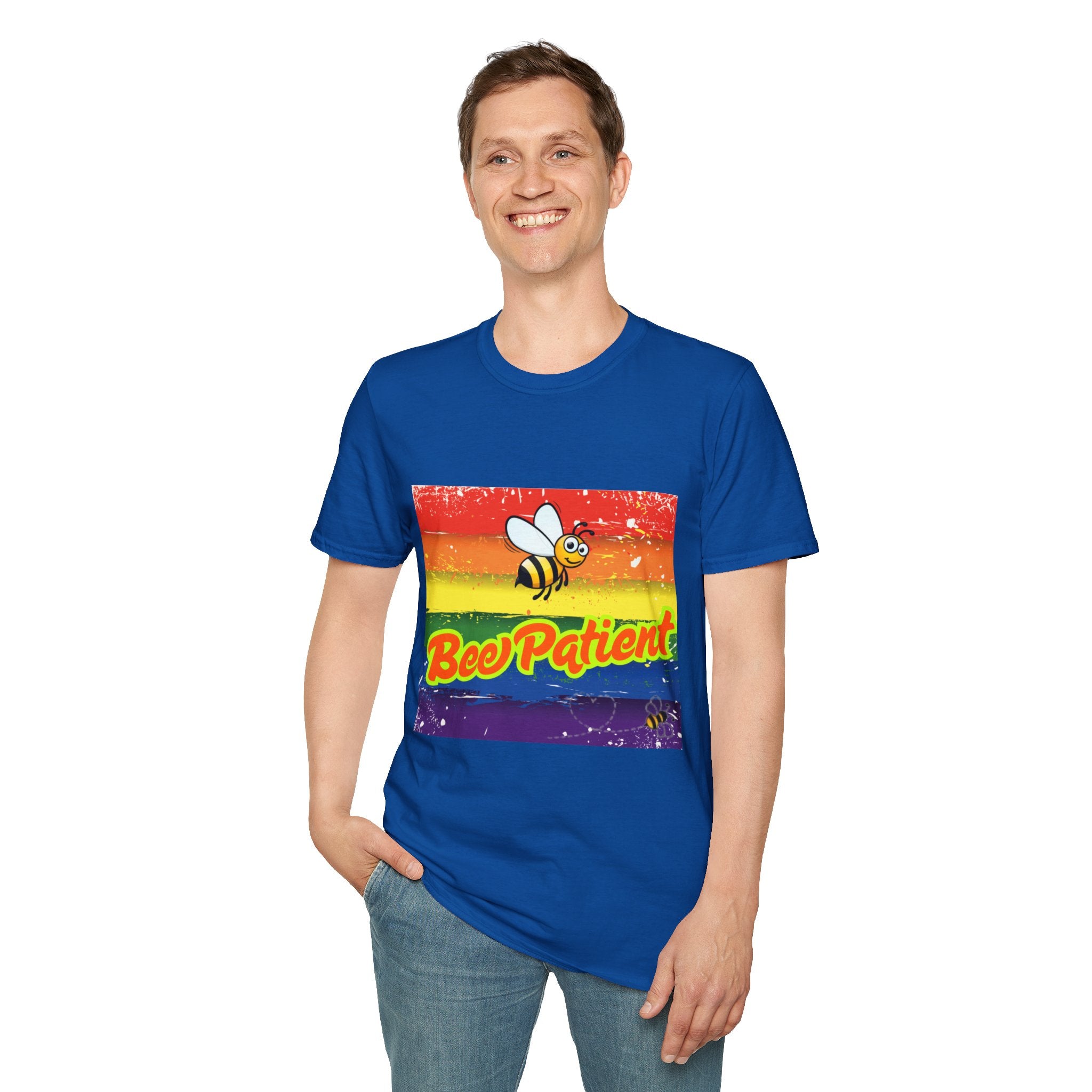 Bee Patient Rainbow Unisex Softstyle T-Shirt