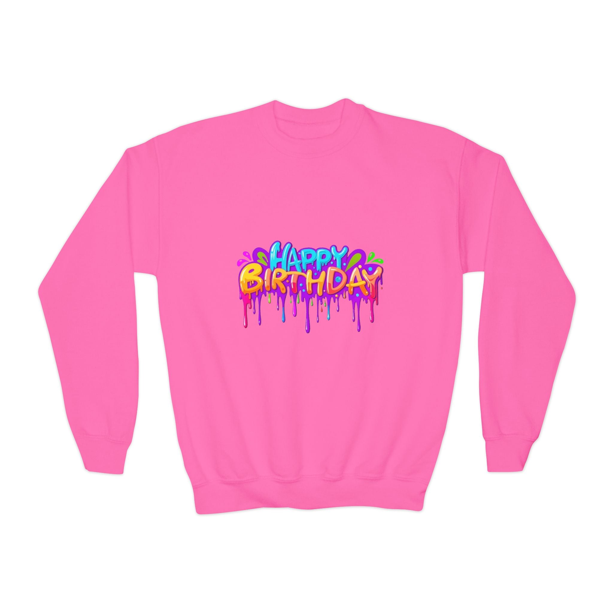 Happy Birthday Youth Crewneck Sweatshirt Personalize It!