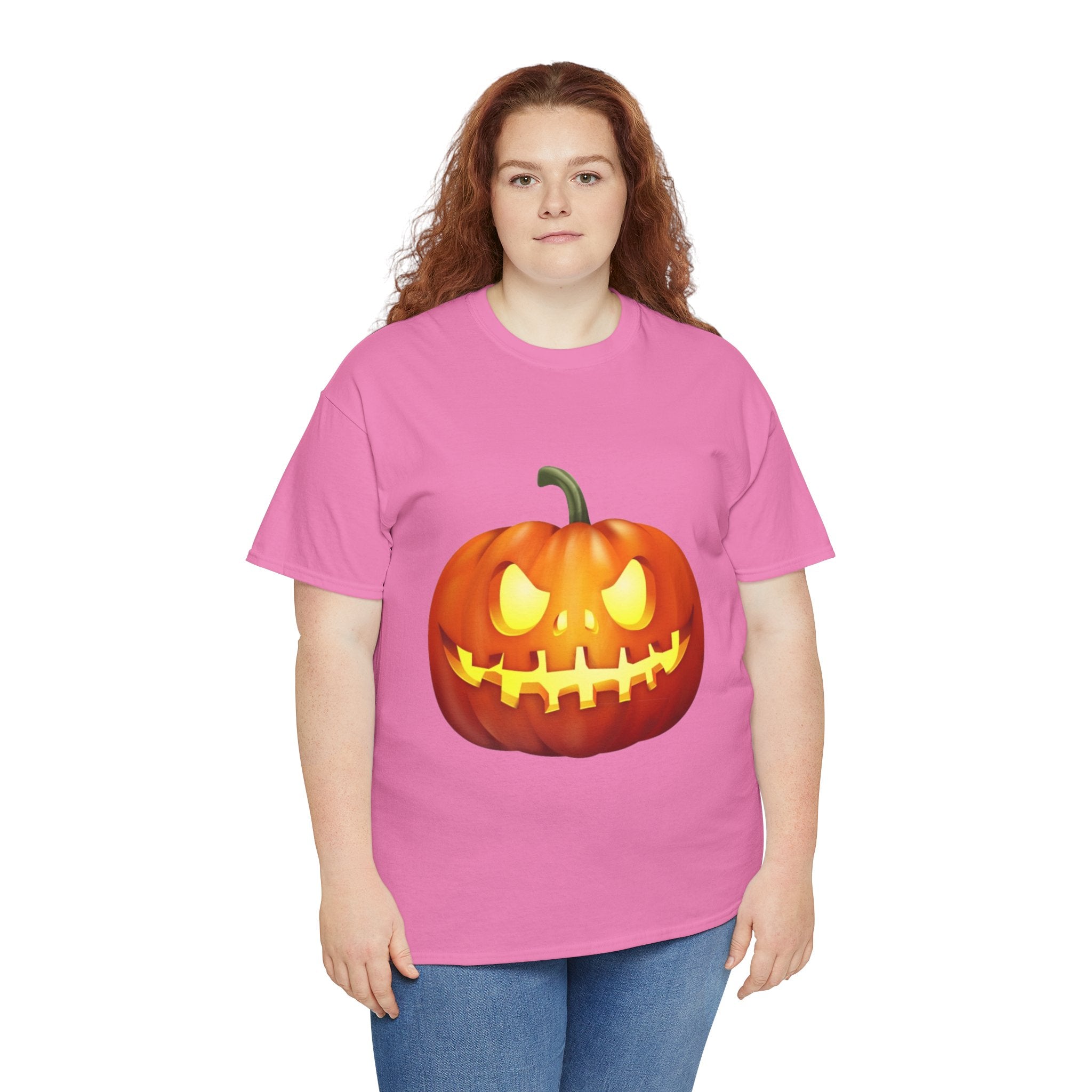 Halloween Pumpkin Unisex Heavy Cotton T-Shirt