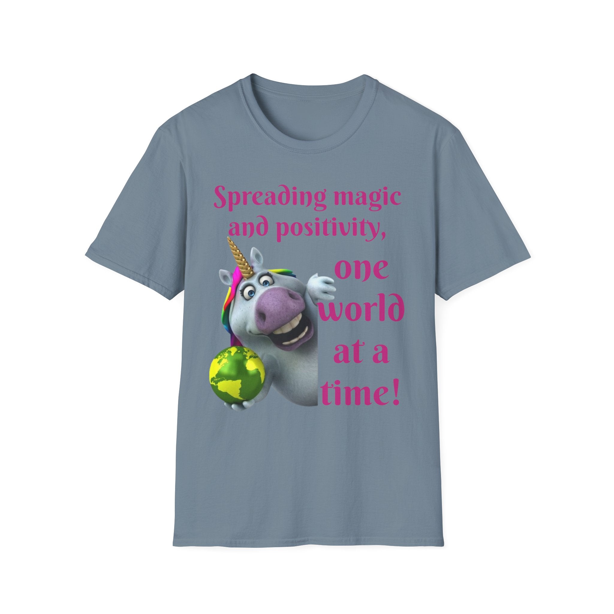Spreading Magic And Positivity, One World At A Time! Unisex Softstyle T-Shirt