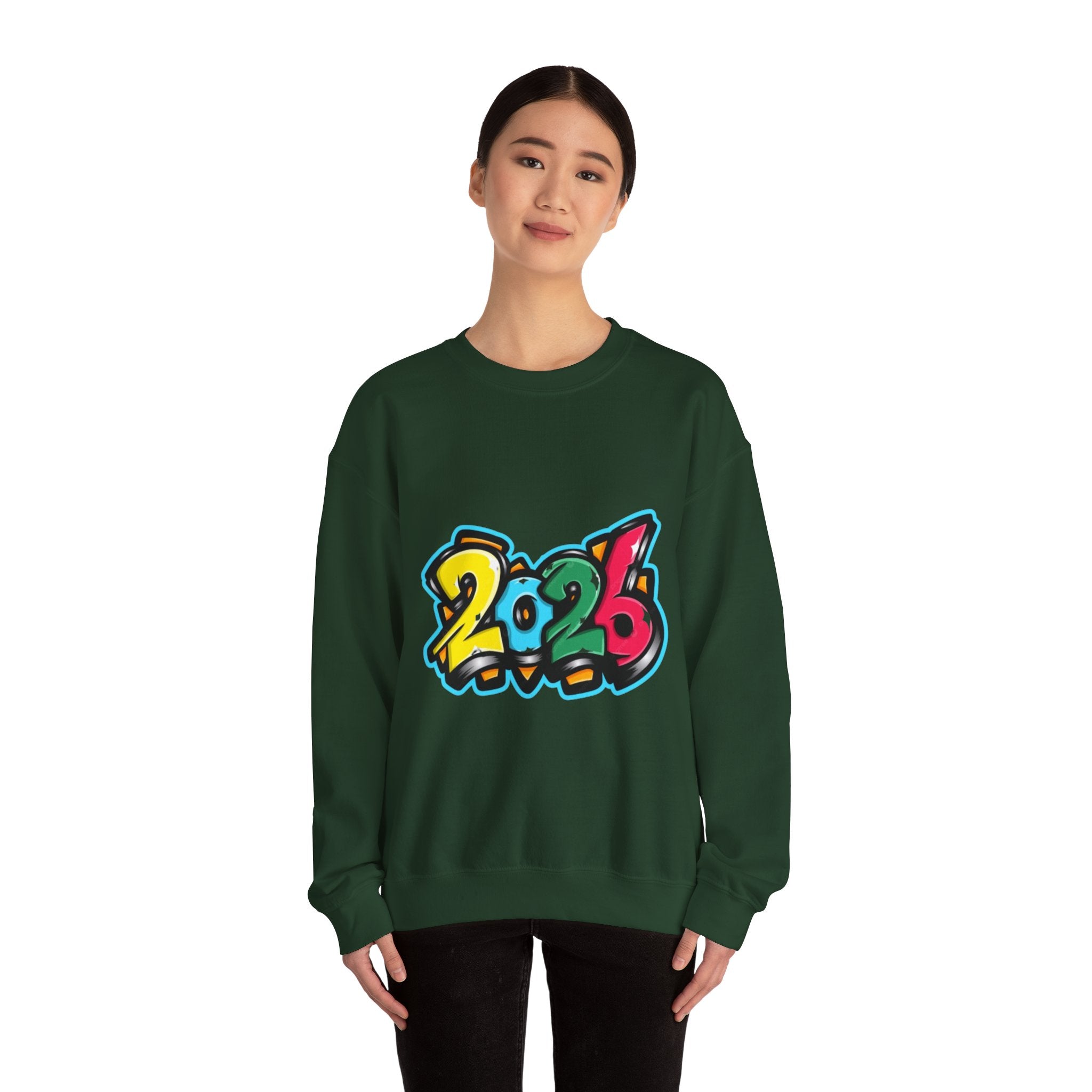 2026 Graffiti Style Unisex Heavy Blend™ Crewneck Sweatshirt