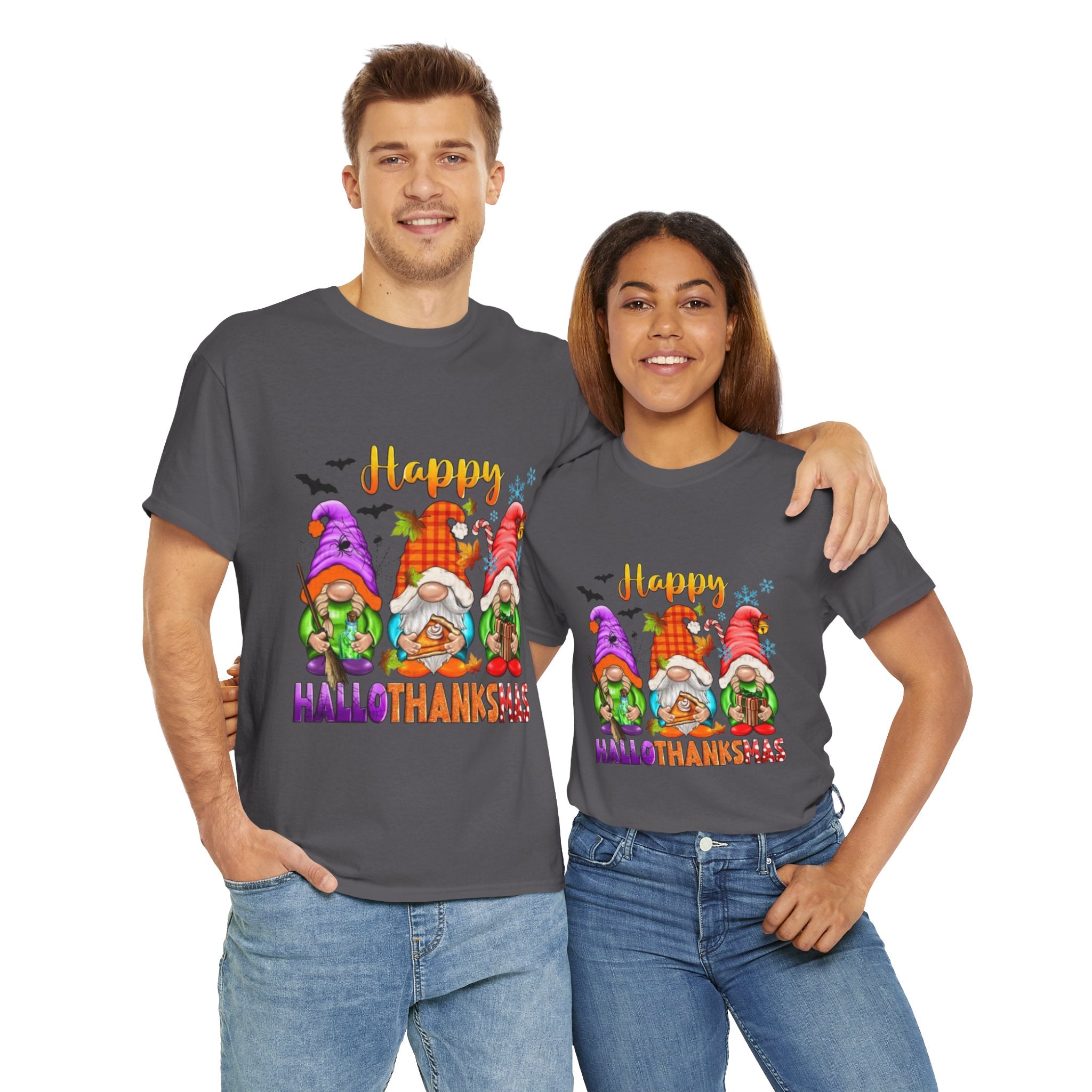 Happy Hallothanksmas Unisex Heavy Cotton T-Shirt