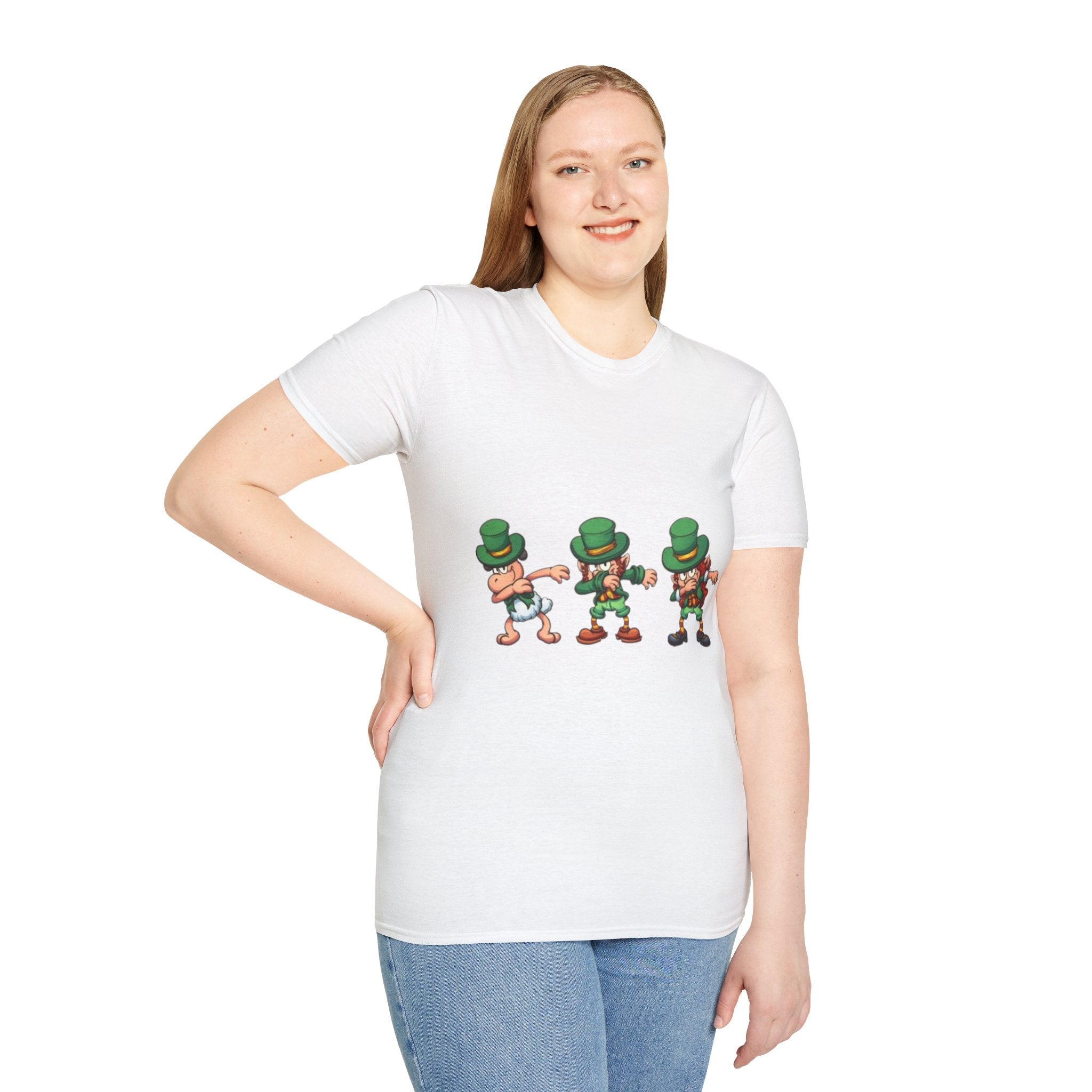 Dabbing Leprechaun Unisex Softstyle T-Shirt