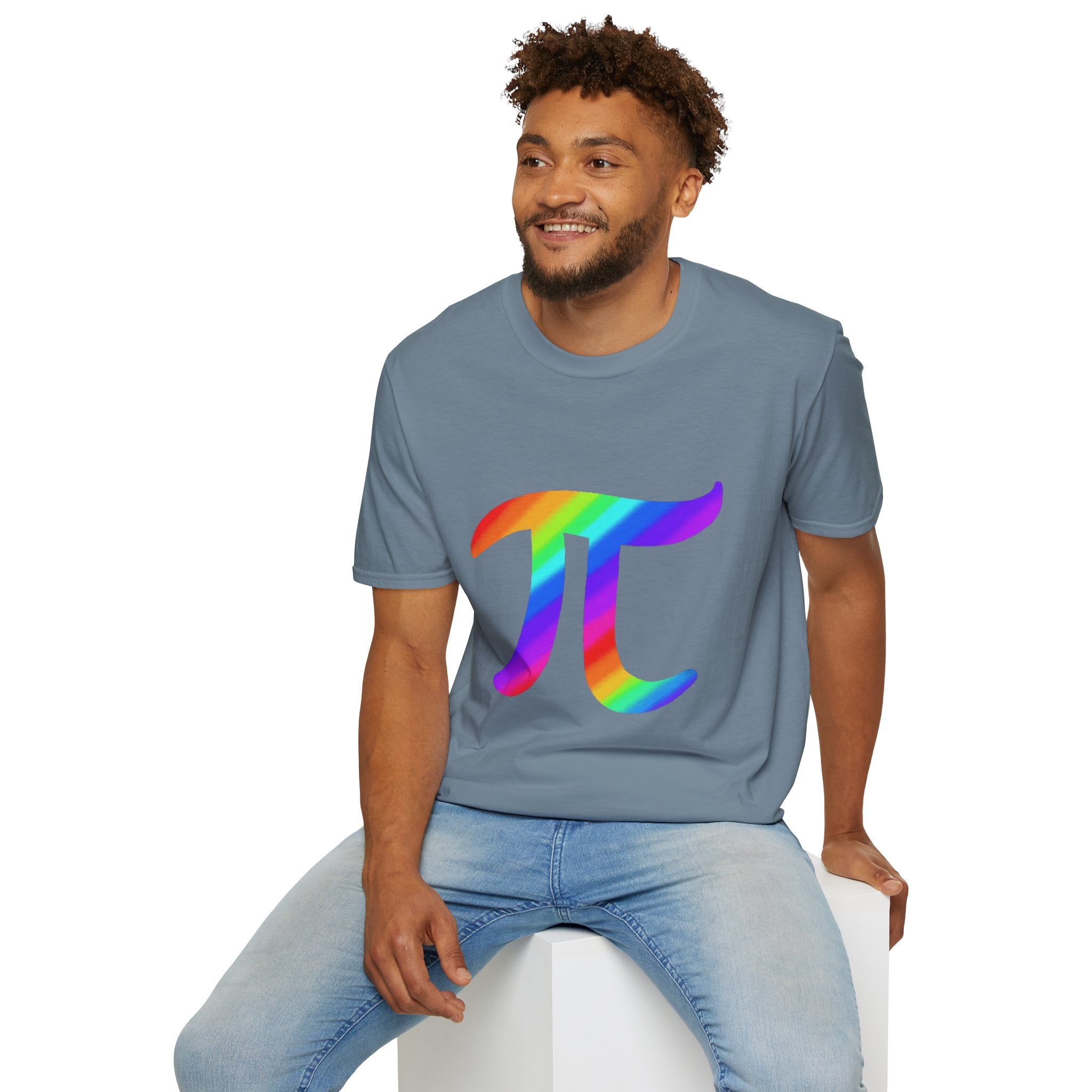 Rainbow Pi Symbol Unisex Softstyle T-Shirt