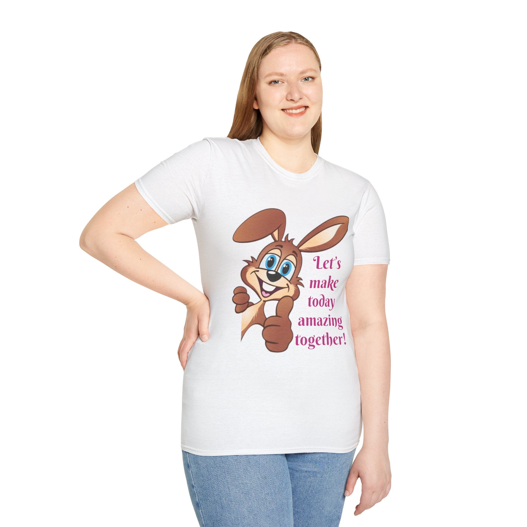 Let's make Today Amazing Together Bunny Unisex Softstyle T-Shirt
