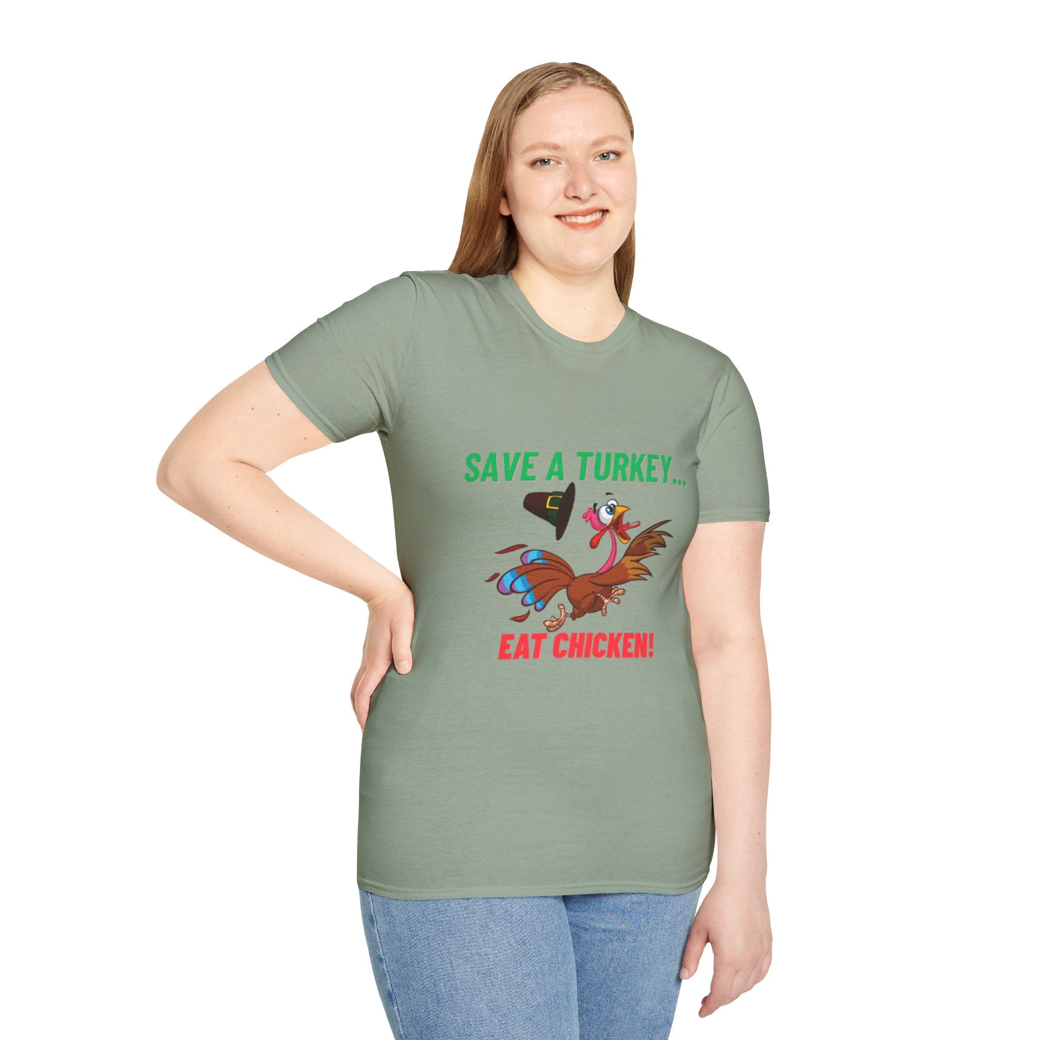 Save A Turkey... Eat Chicken Unisex Softstyle T-Shirt