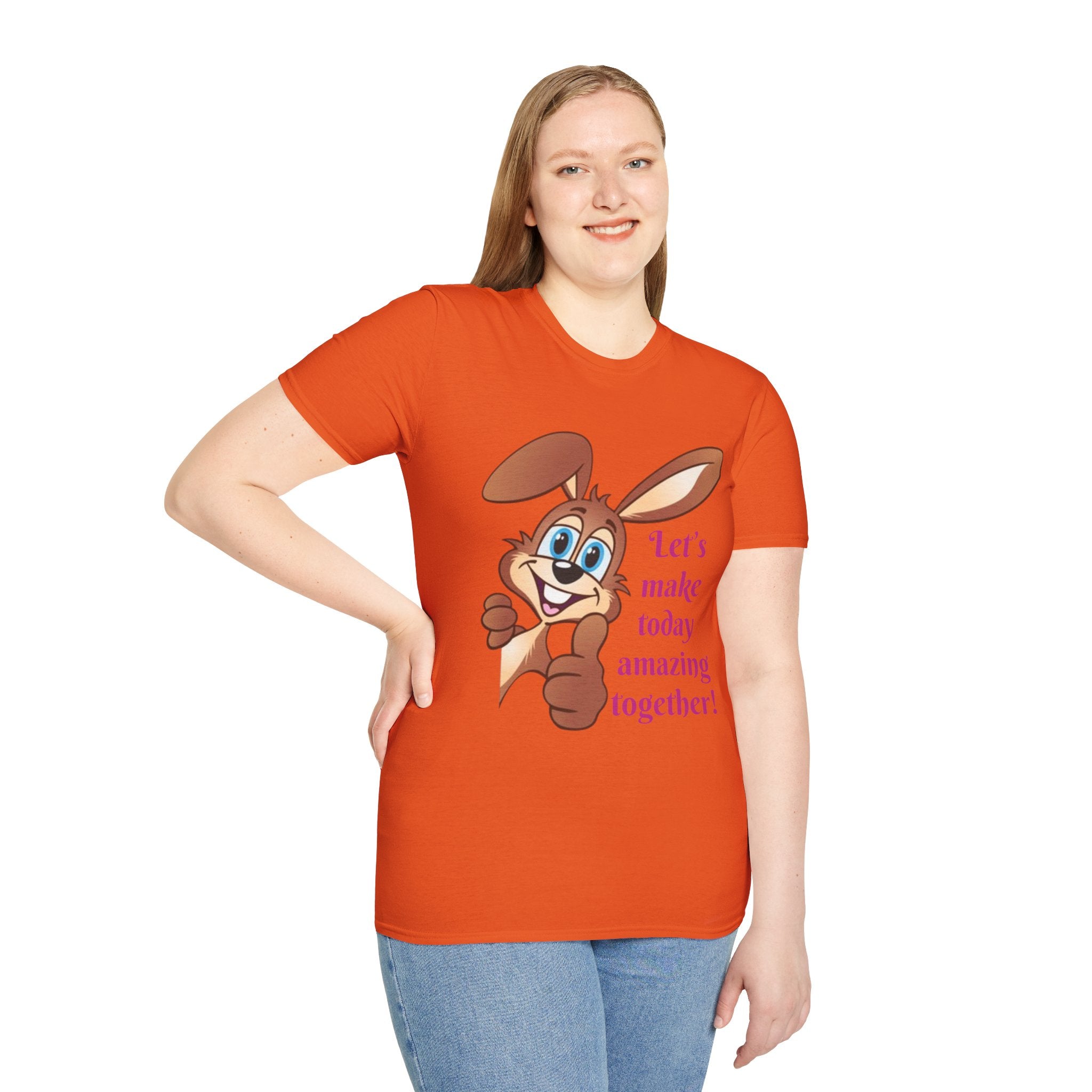 Let's make Today Amazing Together Bunny Unisex Softstyle T-Shirt