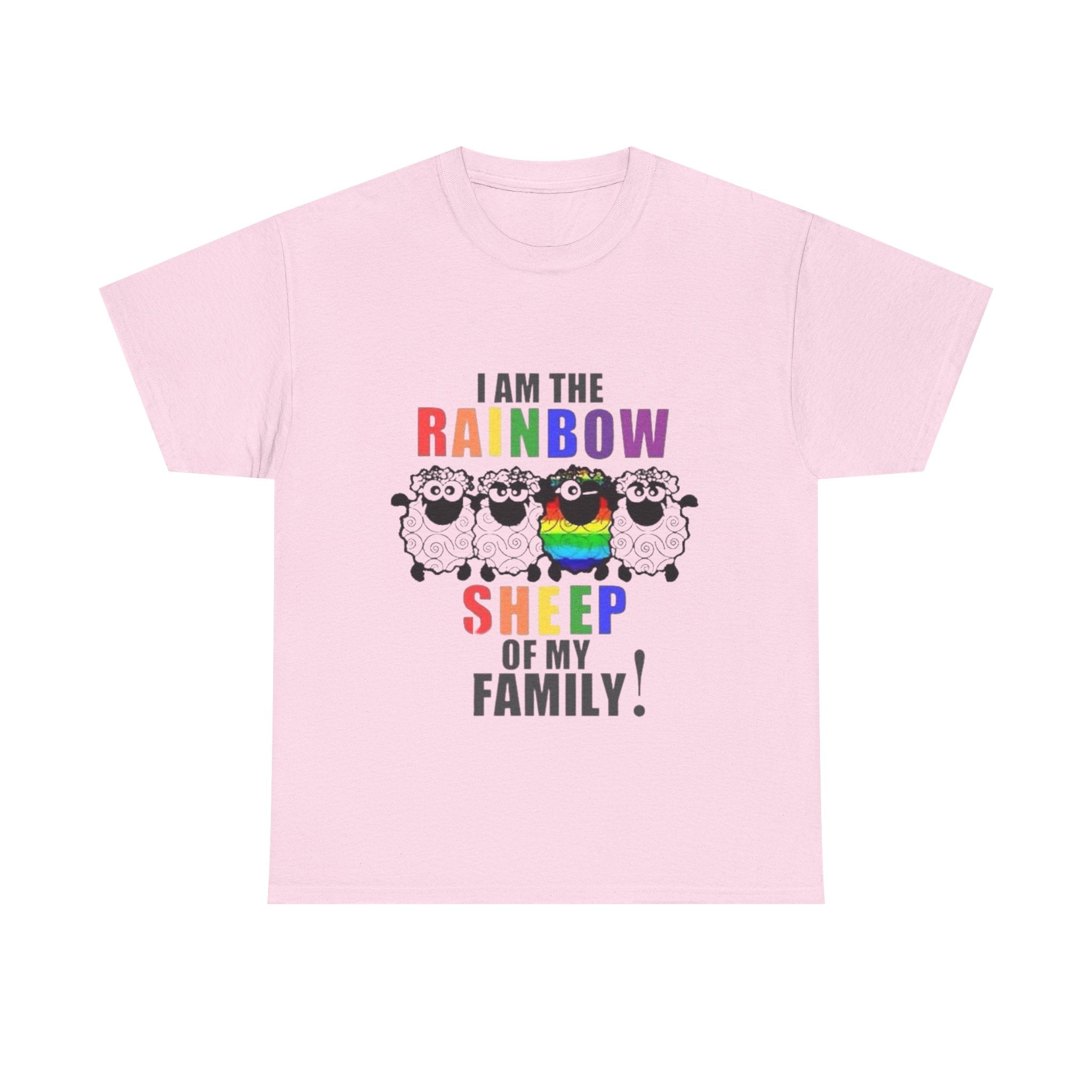 I Am The Rainbow Sheep Of My Family Unisex Heavy Cotton T-Shirt