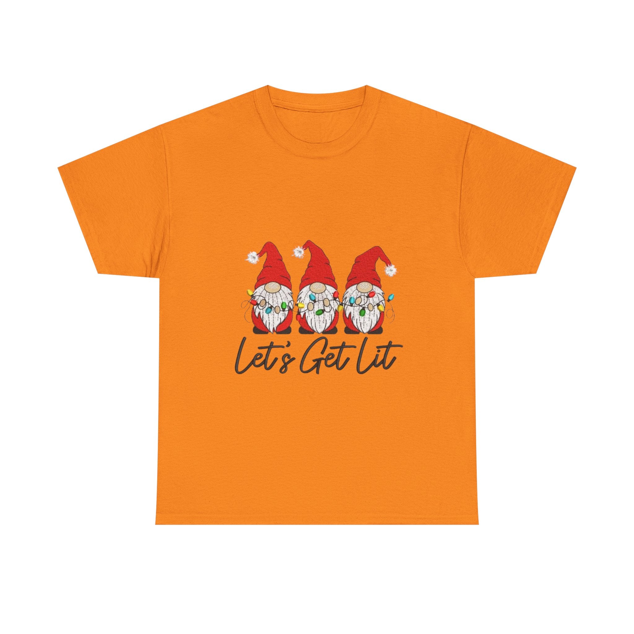 Let's Get Lit Gnome Unisex Heavy Cotton T-Shirt