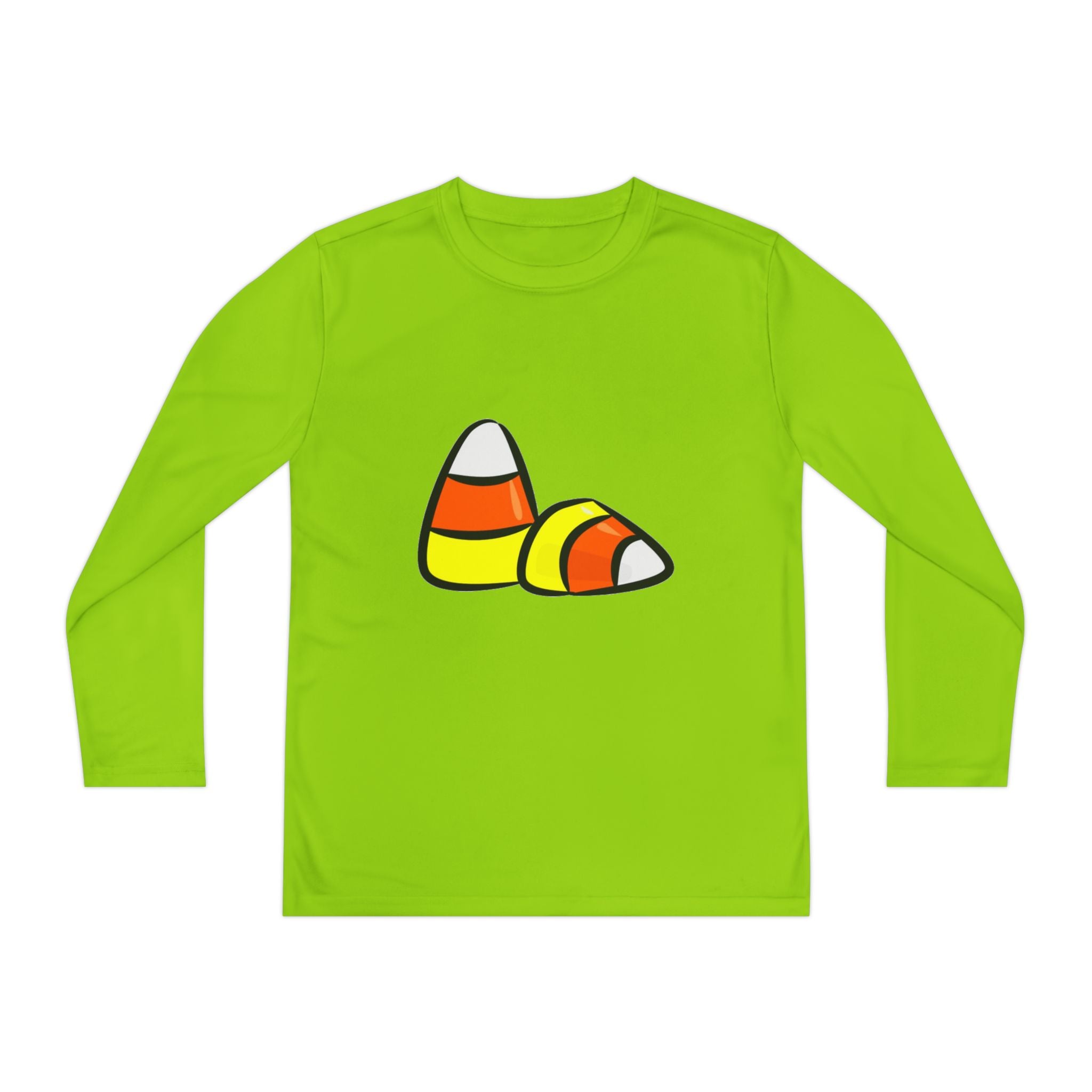 Halloween Candy Corn Youth Long Sleeve Competitor T-Shirt