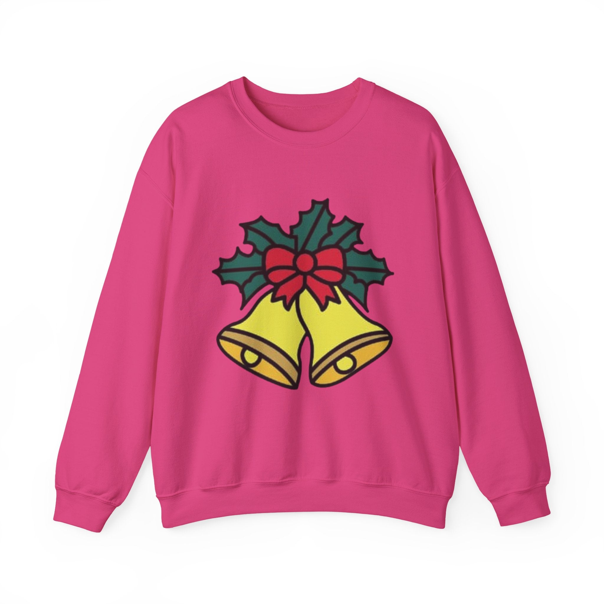 Festive Holiday Bells & Holly Unisex Heavy Blend™ Crewneck Sweatshirt