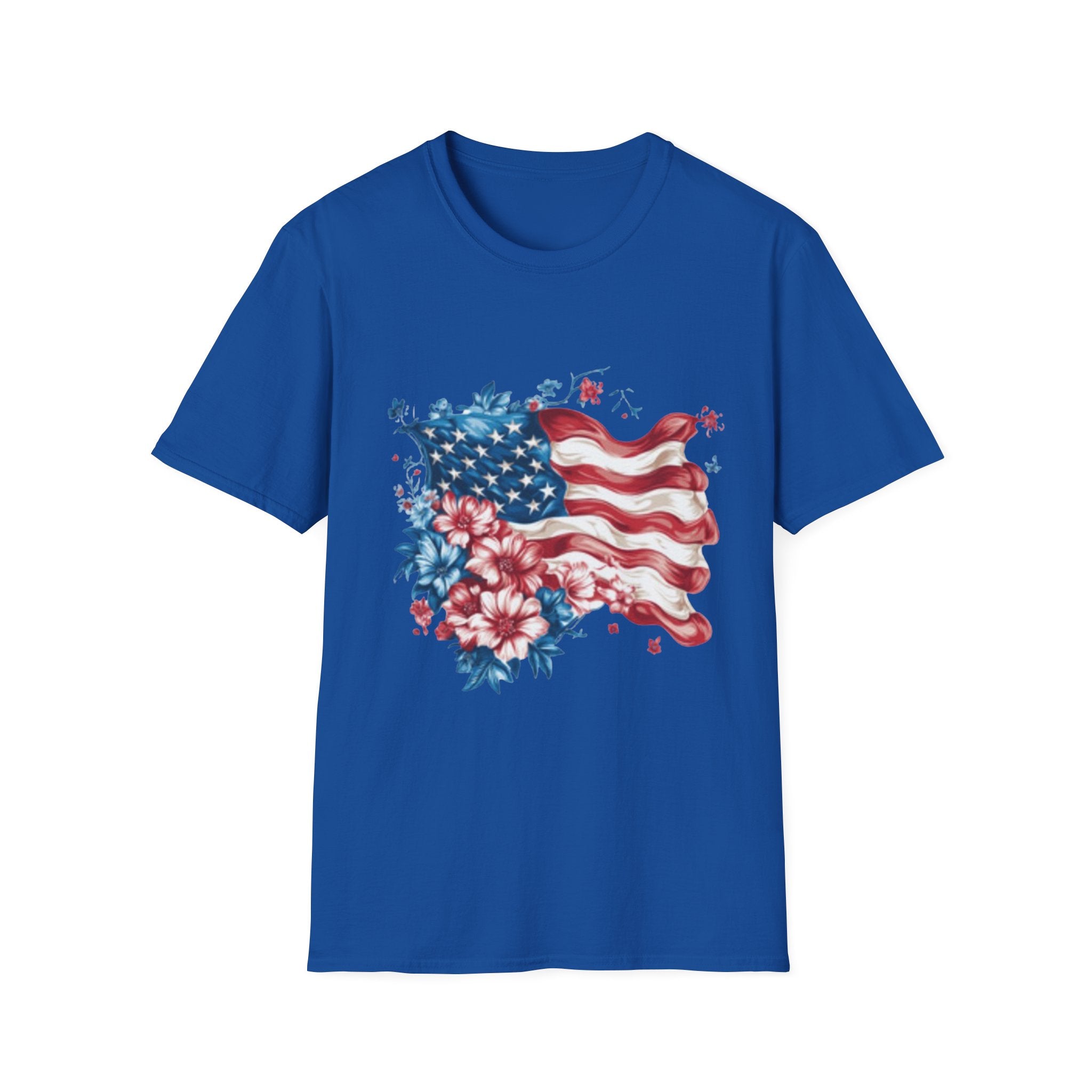 Patriotic USA Flag Unisex Softstyle T-Shirt