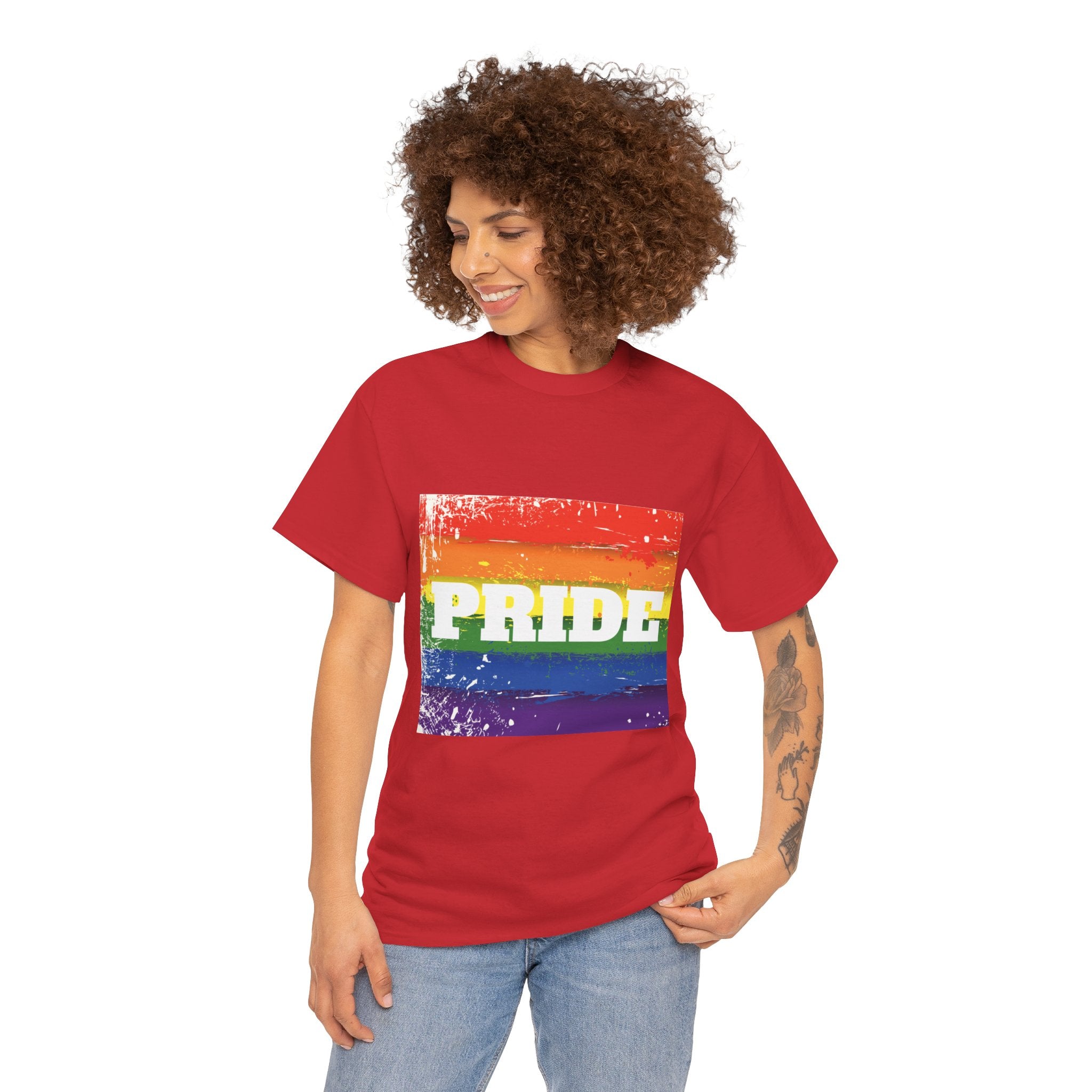 Pride Rainbow Unisex Heavy Cotton T-Shirt