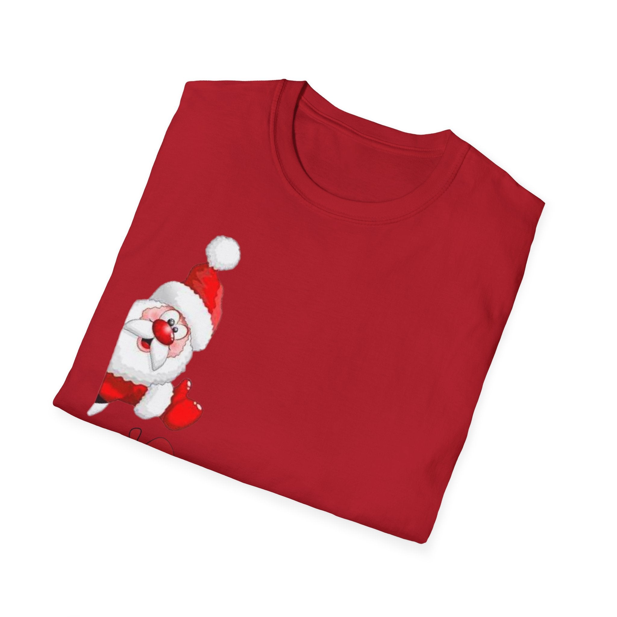 Christmas Santa and Reindeer Unisex Softstyle T-Shirt