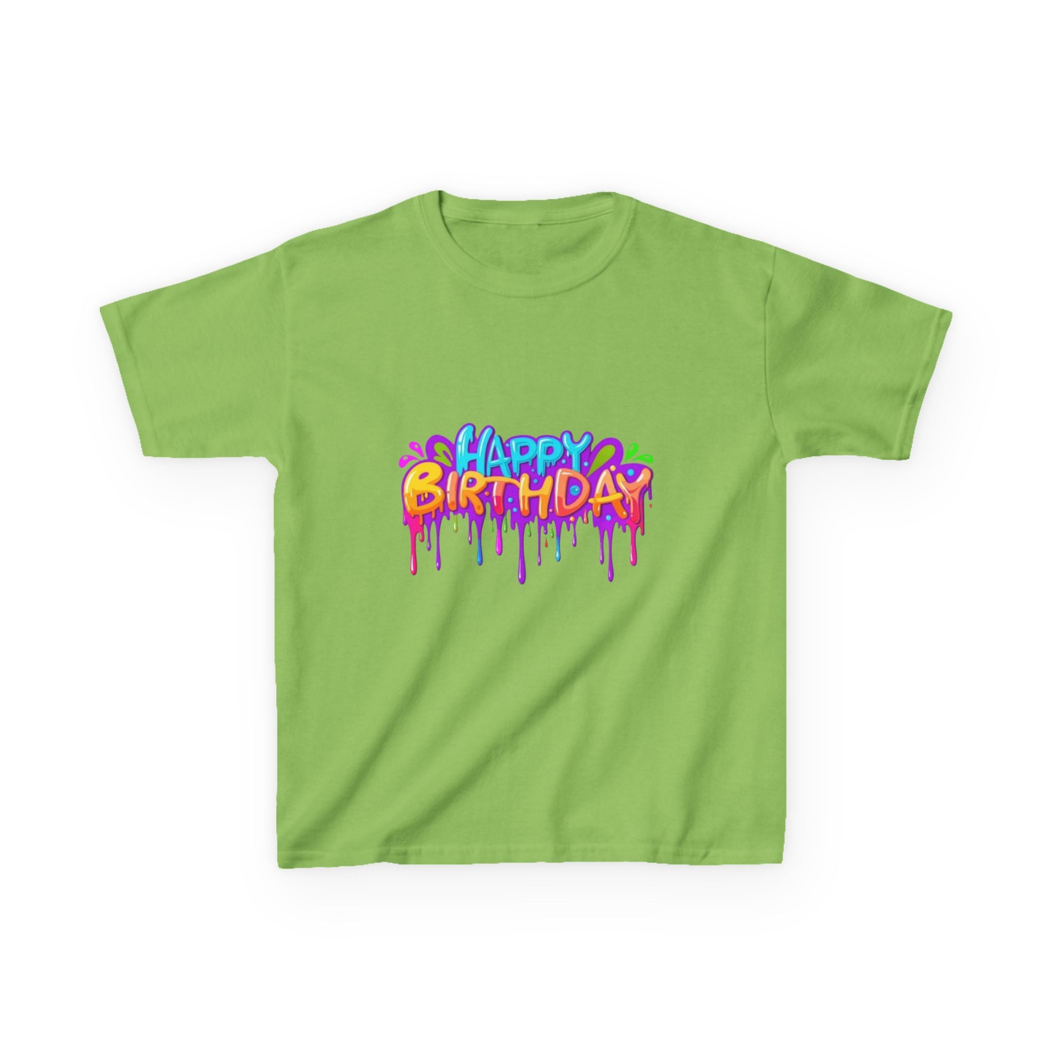 Happy Birthday Kids Heavy Cotton™ Short Sleeve T-Shirt Personalize It!