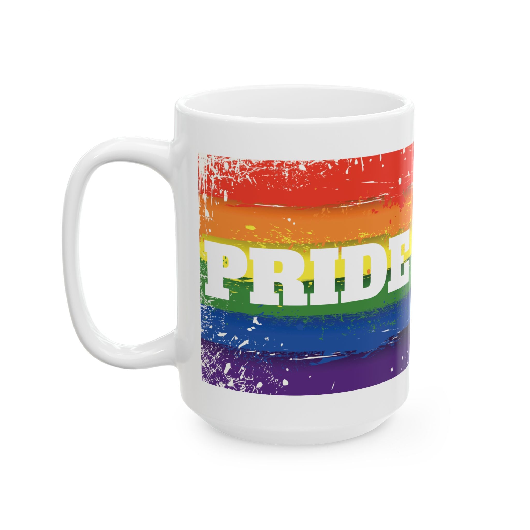 Pride Rainbow Ceramic 11/15 oz Mug