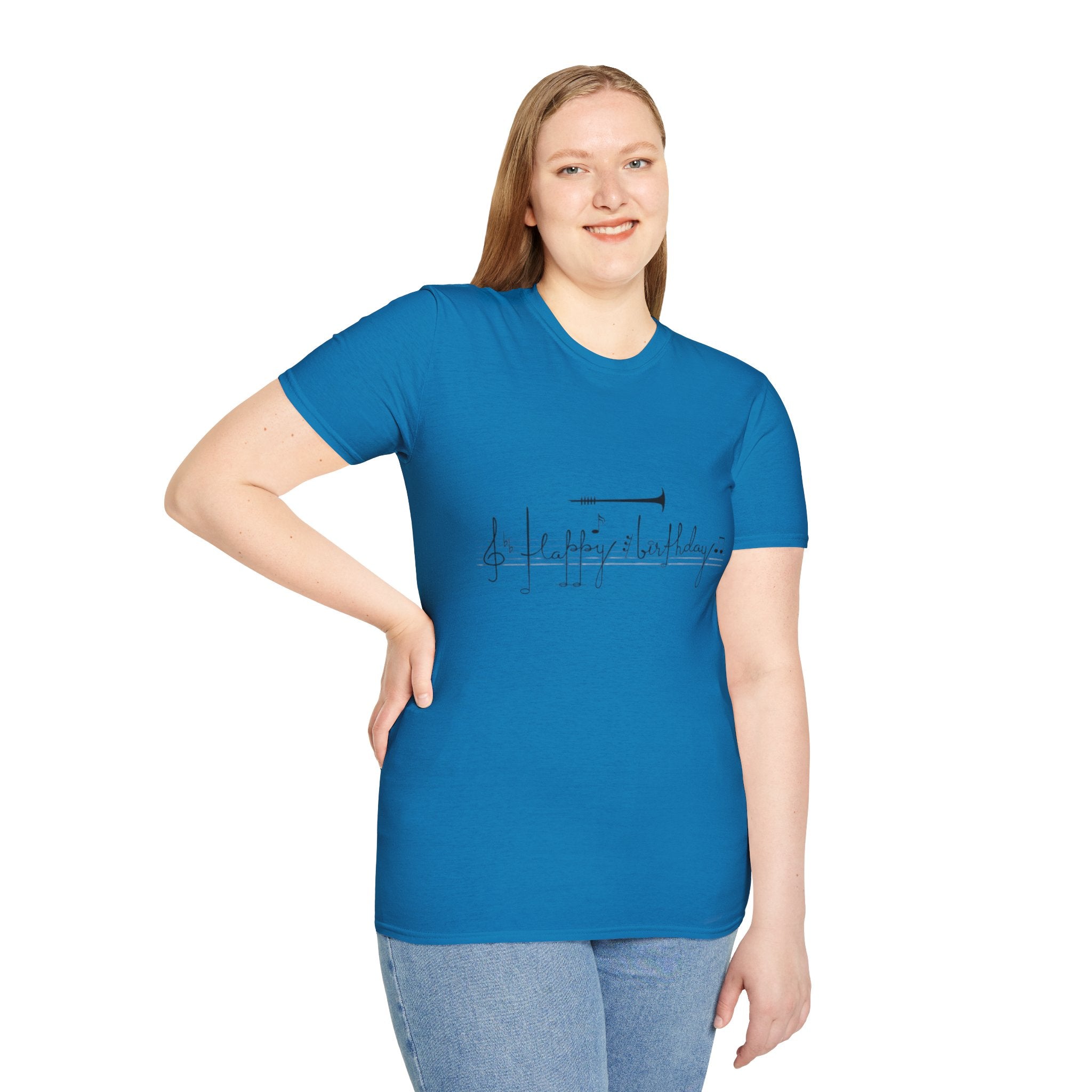 Music Note Birthday Unisex Softstyle T-Shirt-Personalize It!