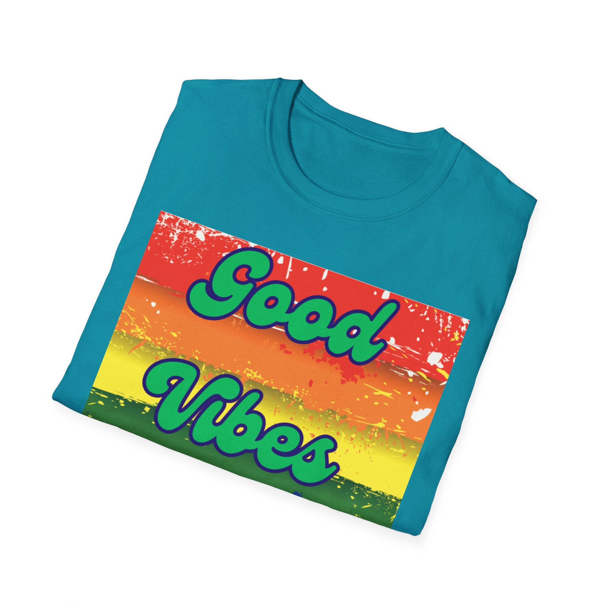 Good Vibes Only Green Unisex Softstyle T-Shirt