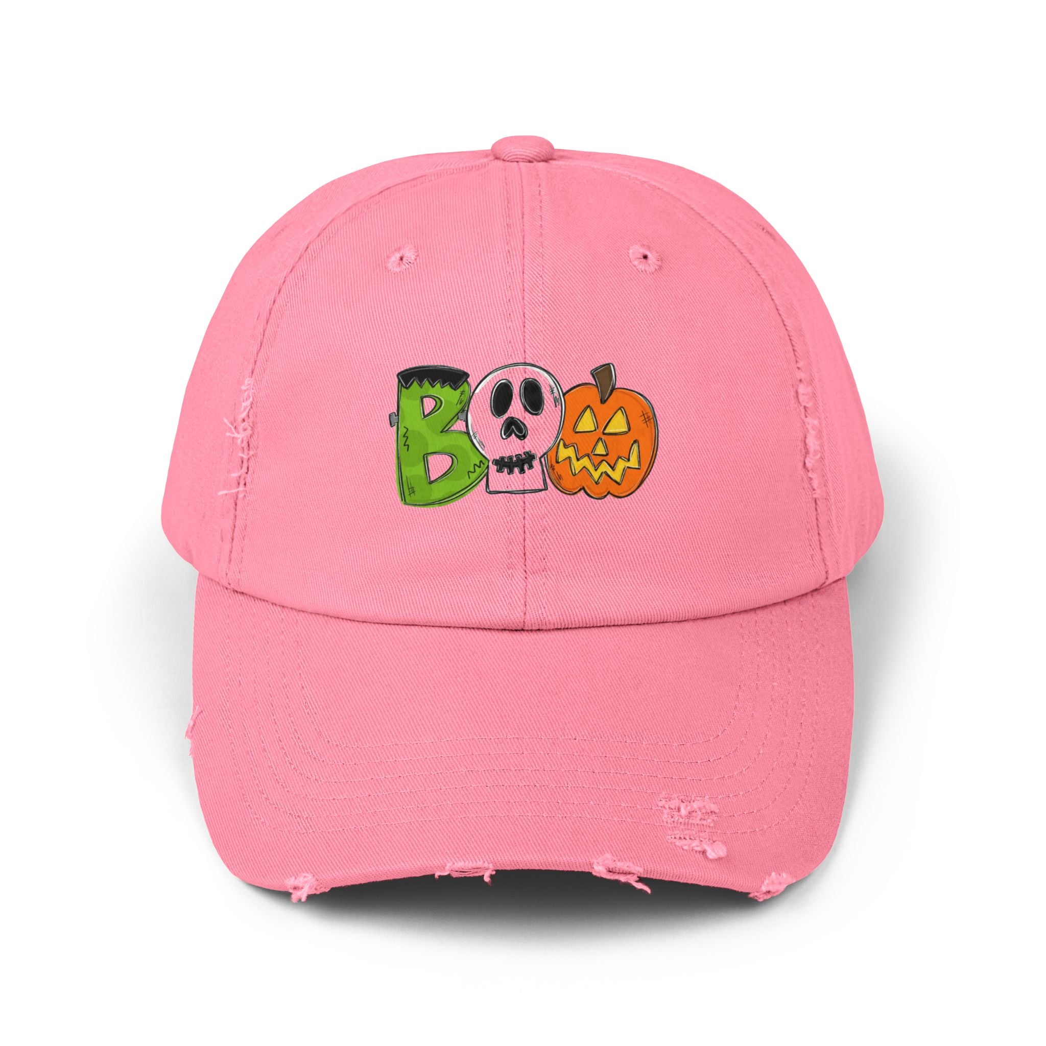 Halloween BOO Unisex Distressed Cap
