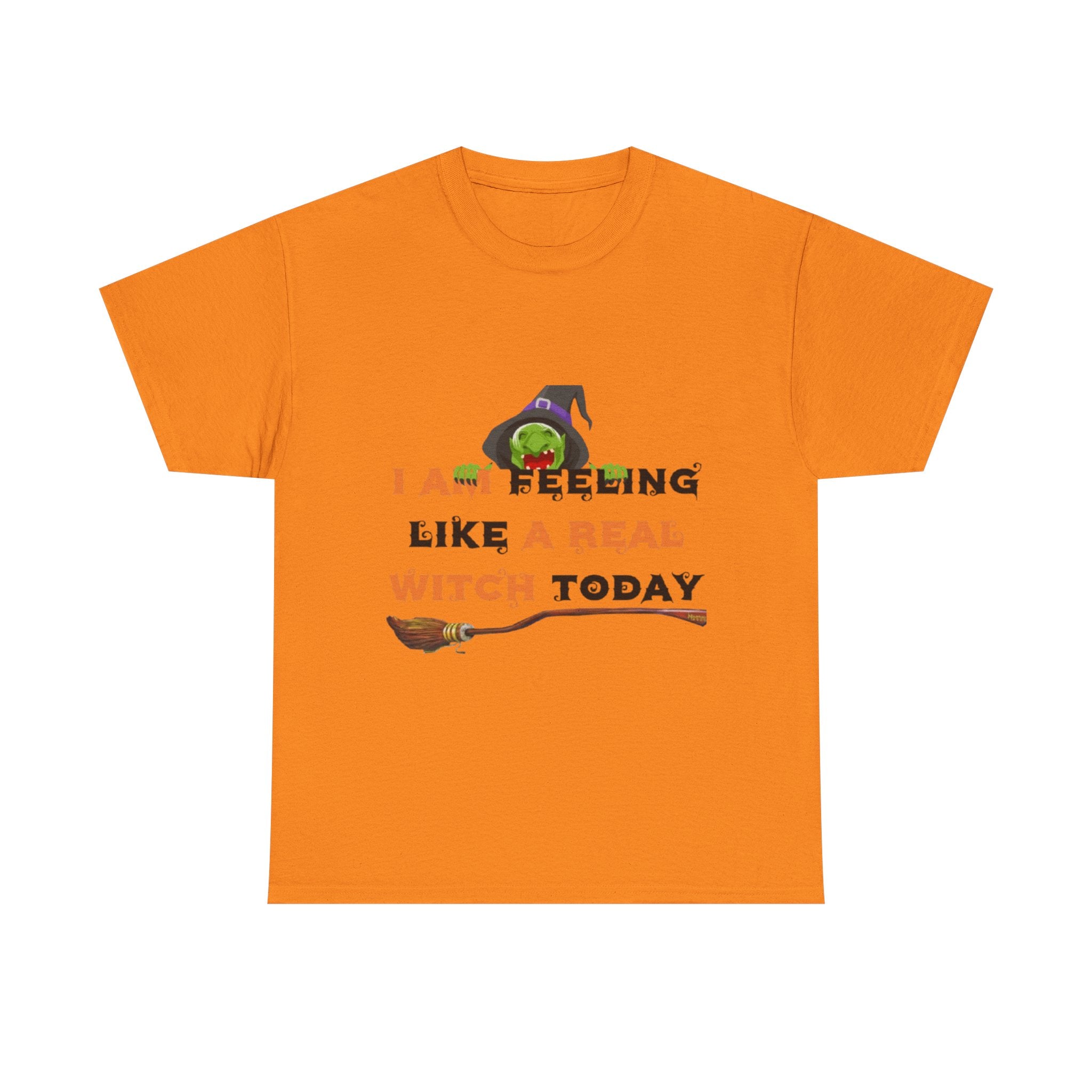 I Am Feeling Like A Real Witch Today Unisex Heavy Cotton Short Sleeve T-Shirt