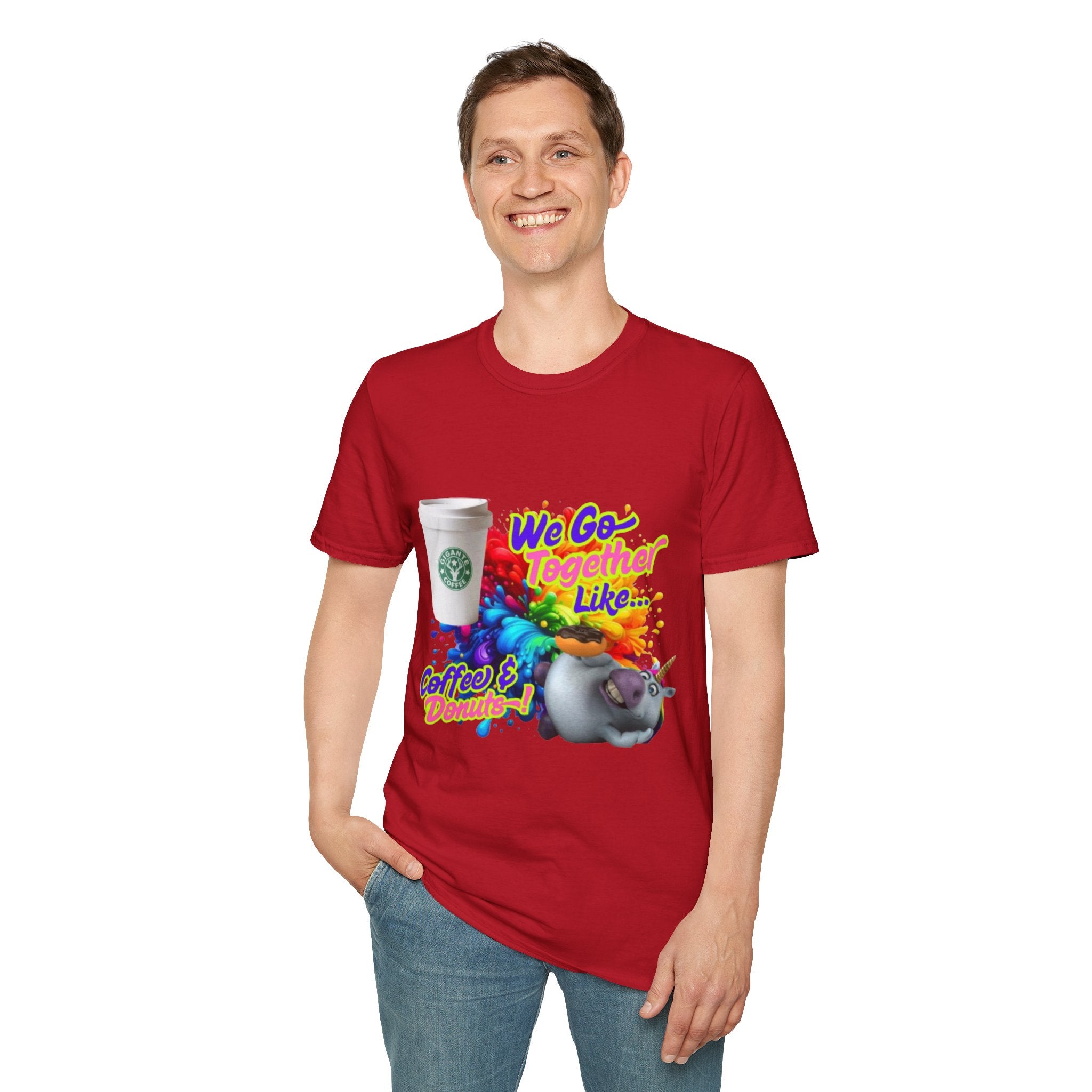 We Go Together Like Coffee & Donuts Unisex Softstyle T-Shirt