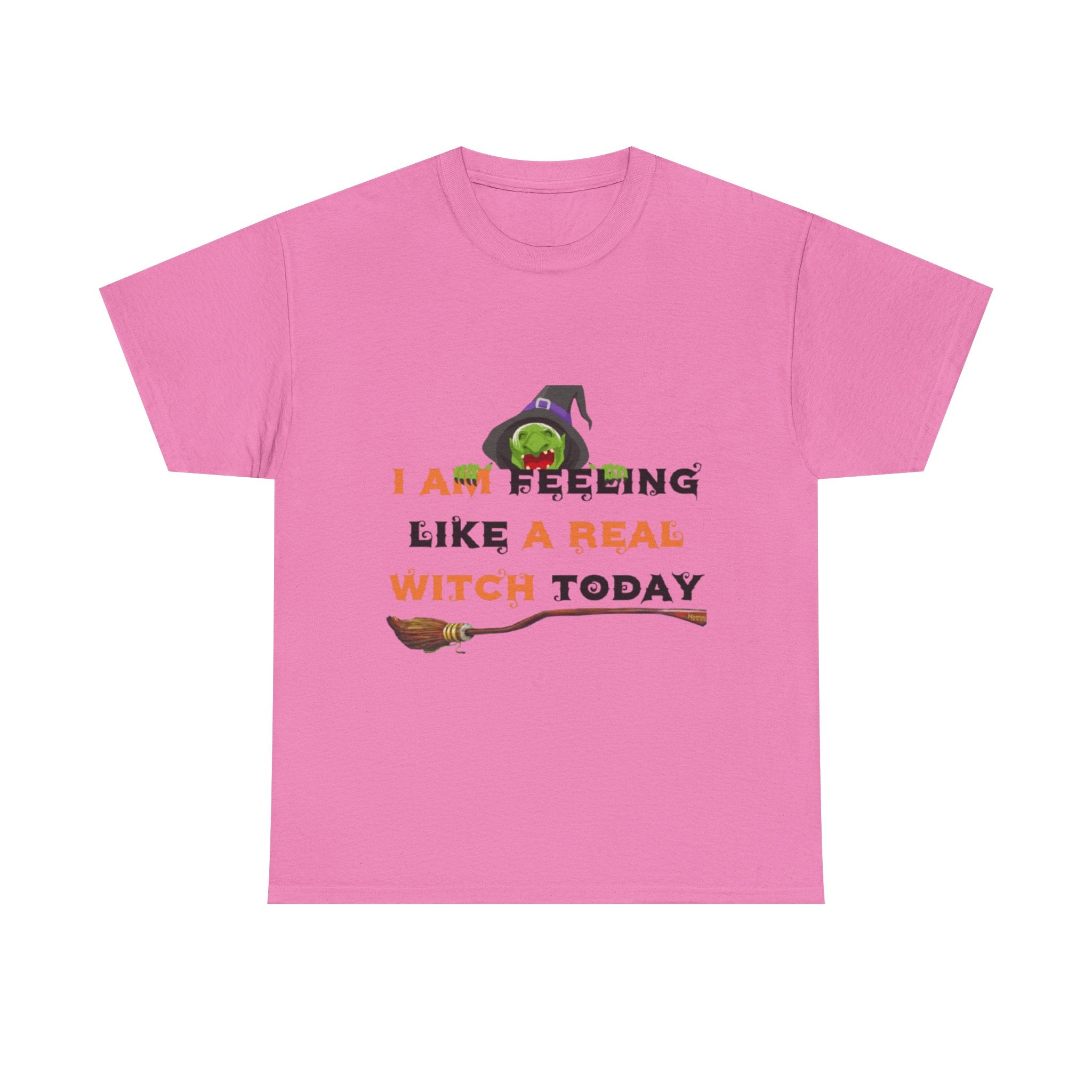I Am Feeling Like A Real Witch Today Unisex Heavy Cotton Short Sleeve T-Shirt
