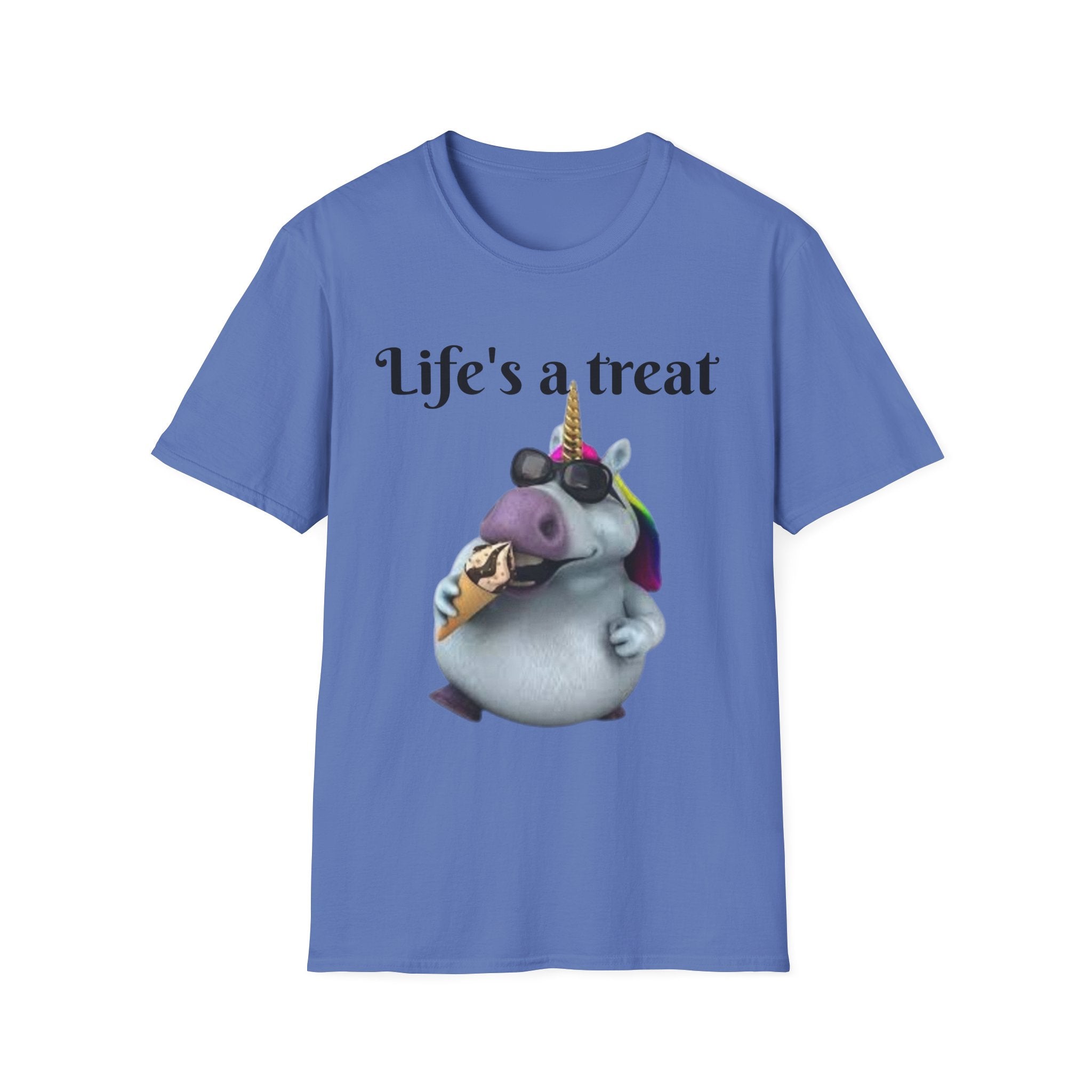 Life's A Treat Unicorn Unisex Softstyle T-Shirt