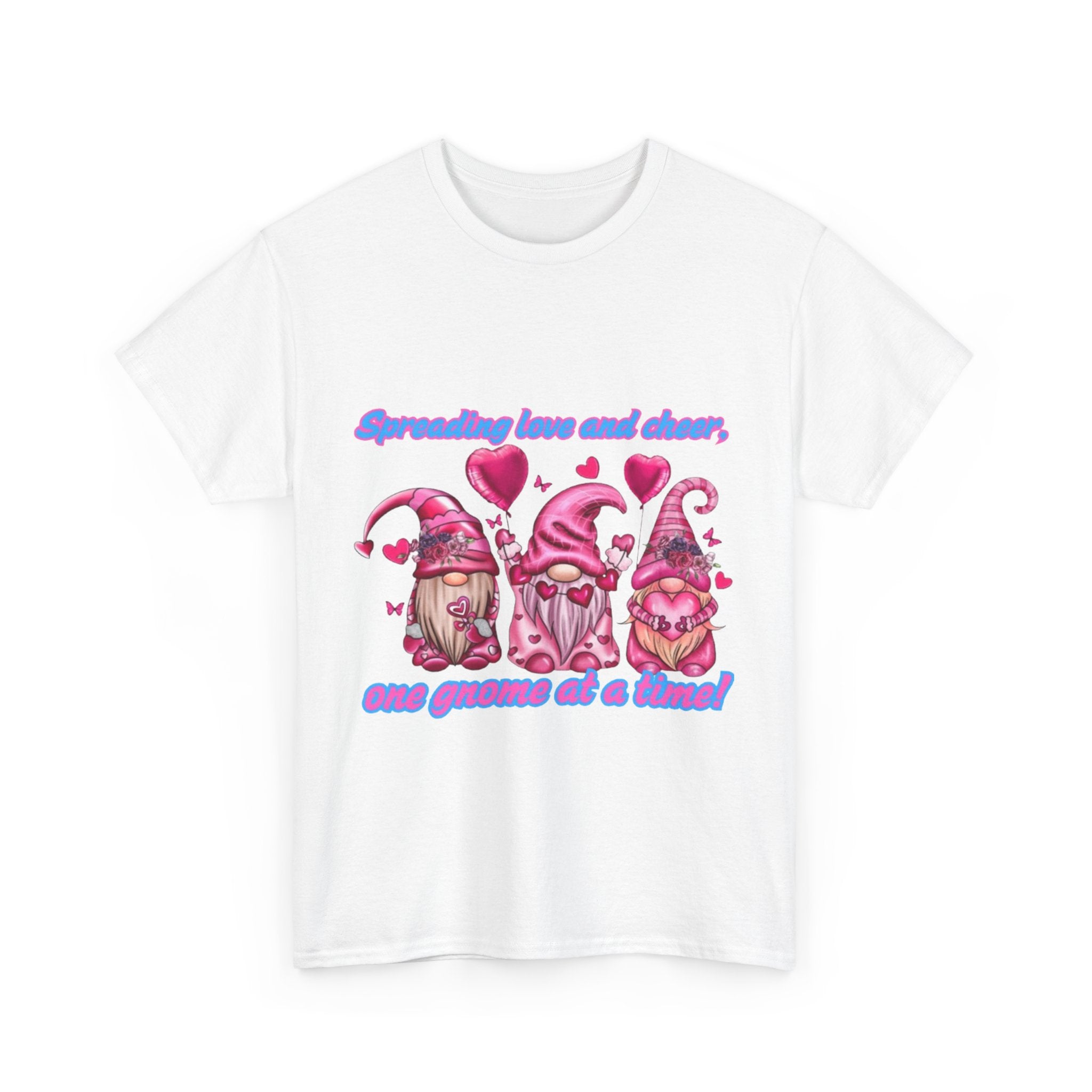 Spreading Love And Cheer, One Gnome At A Time Unisex Heavy Cotton T-Shirt